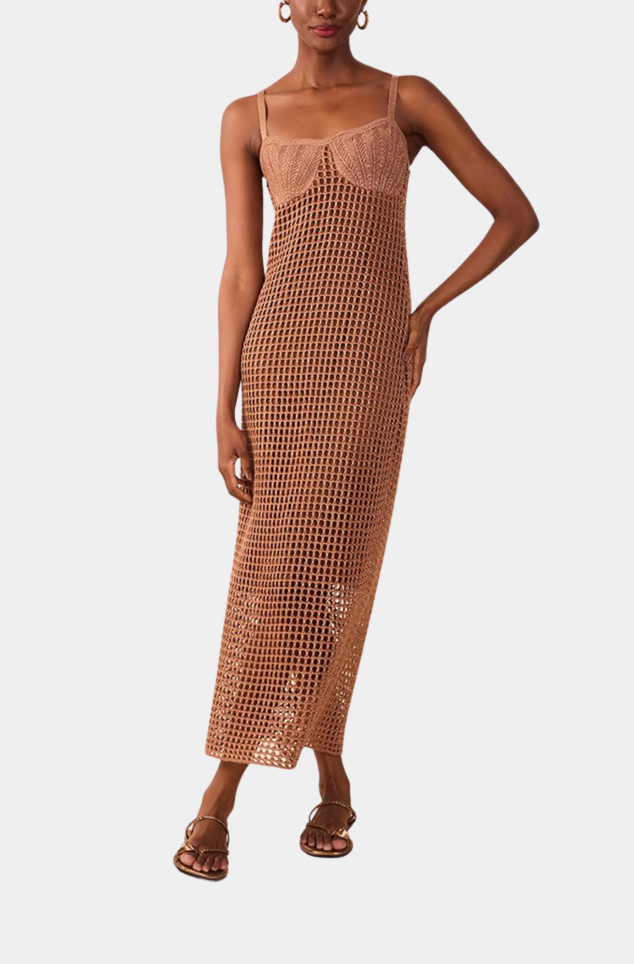 Crochet Shell Midi Dress Hemline Sandestin Crochet Shell Midi Dress Hemline Sandestin