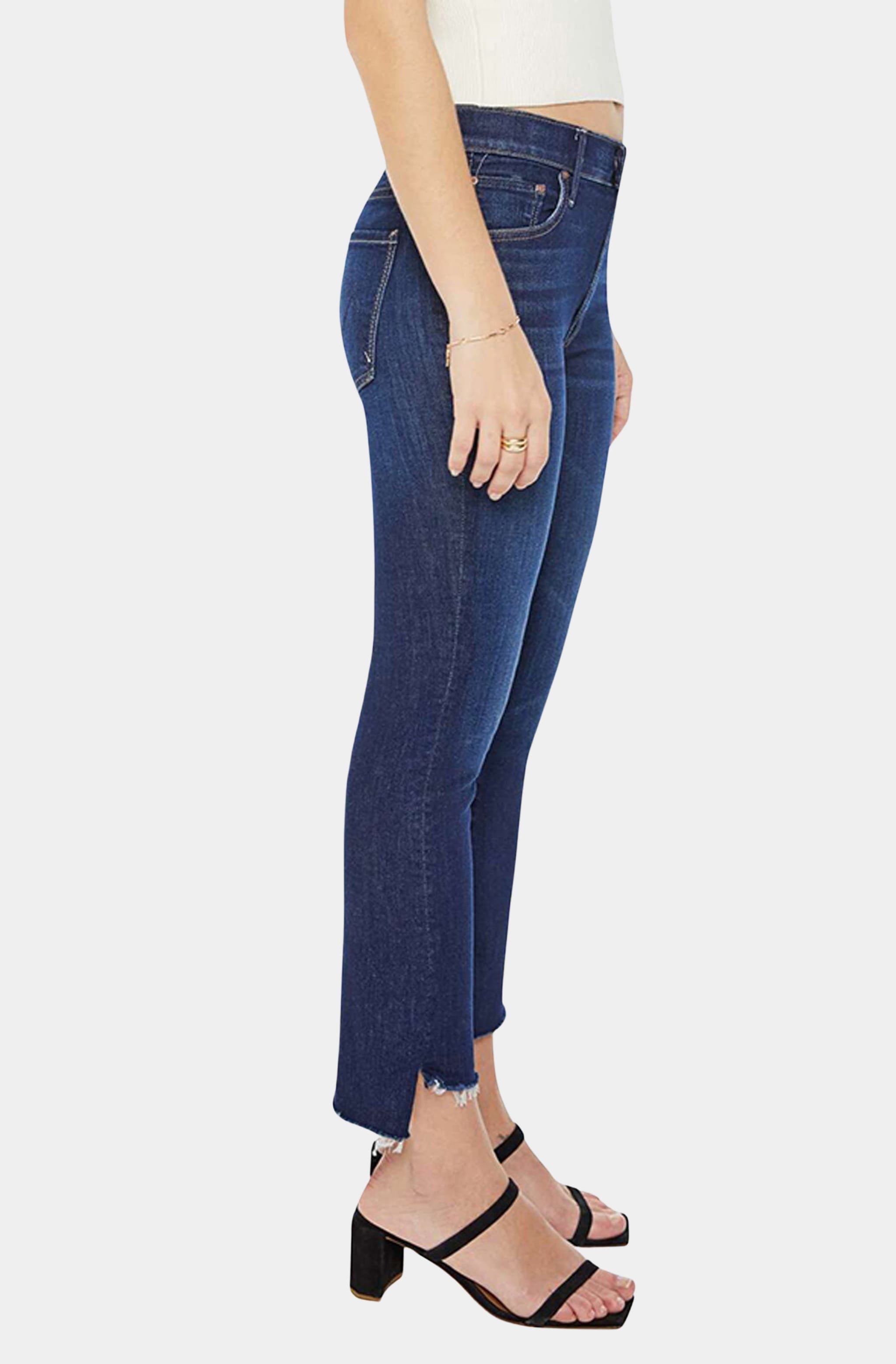 Lil' Insider Step Hem Crop Straight Leg Jeans
