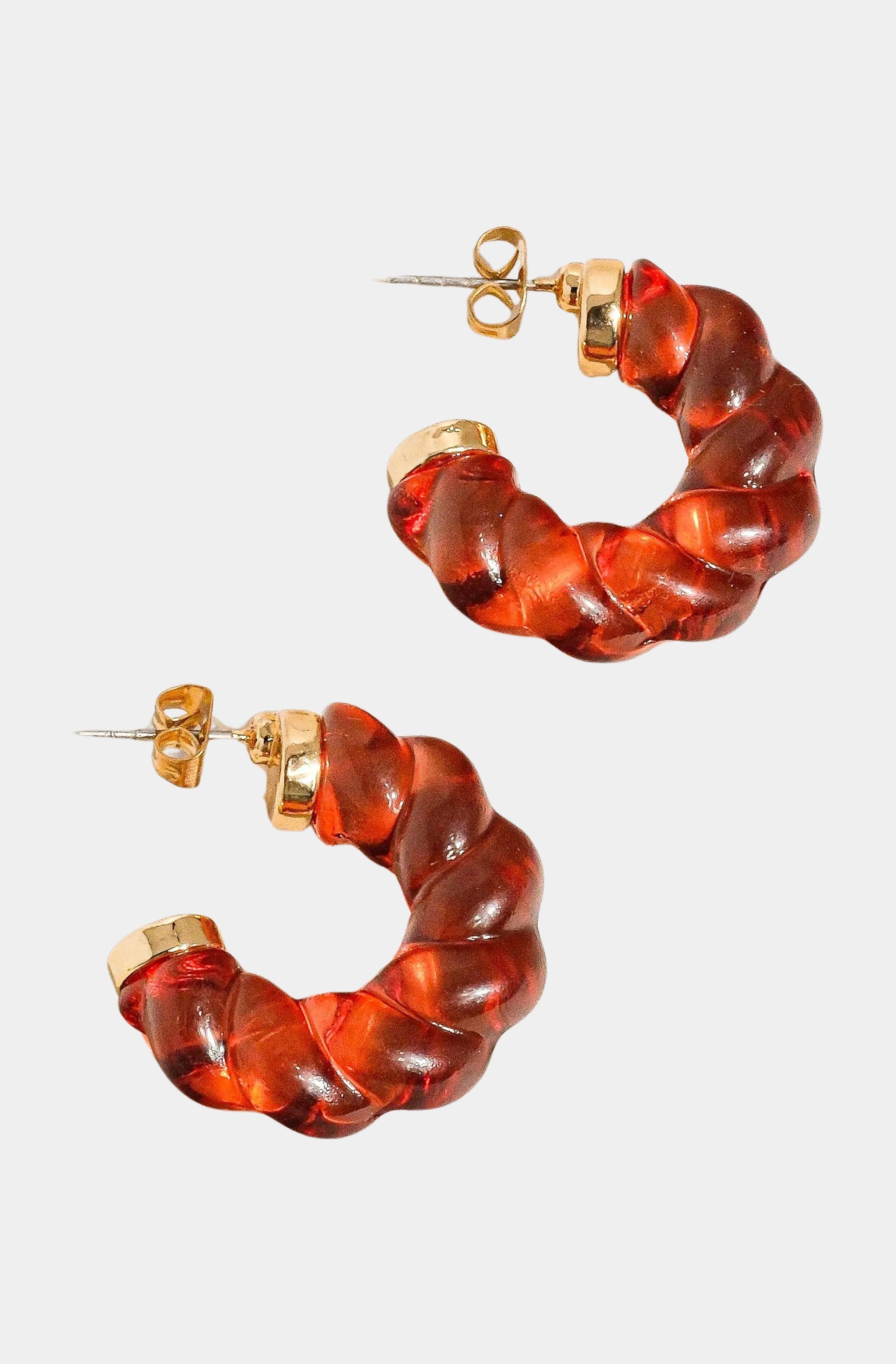 Ruby Summer Braided C-Hoop Earrings
