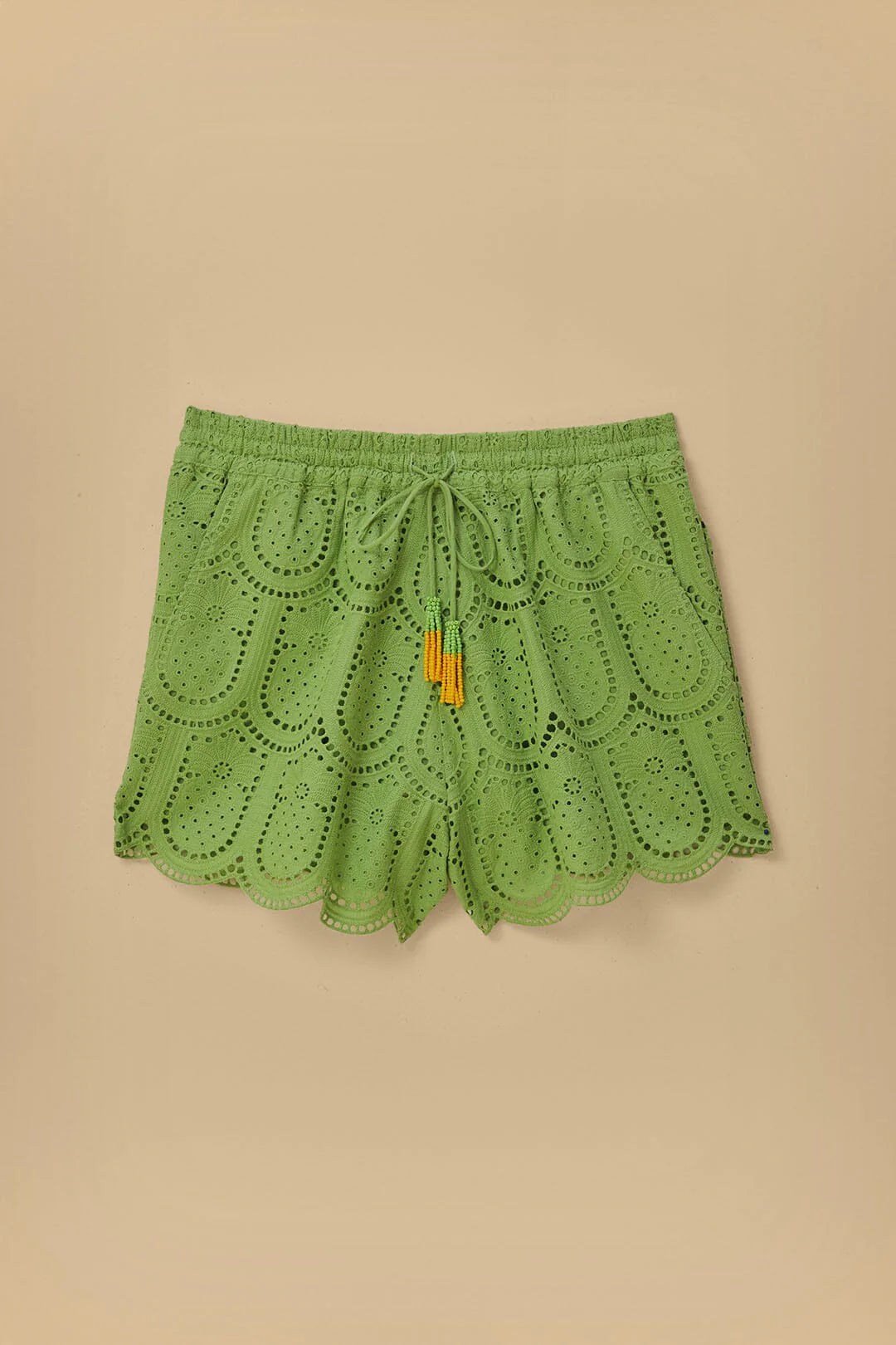 Pinapple Eyelet Green Shorts