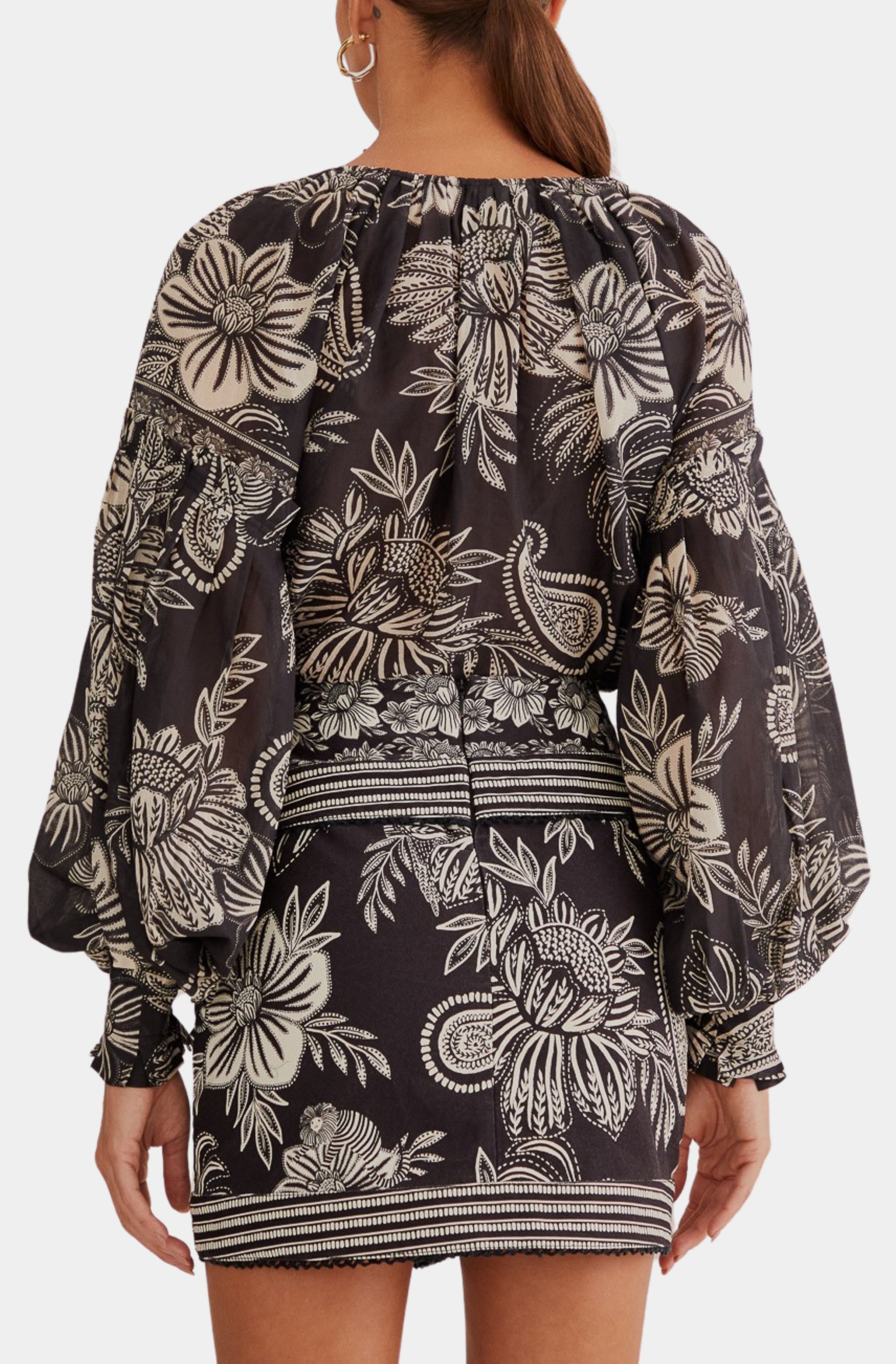 Pasley Bloom Black Skirt