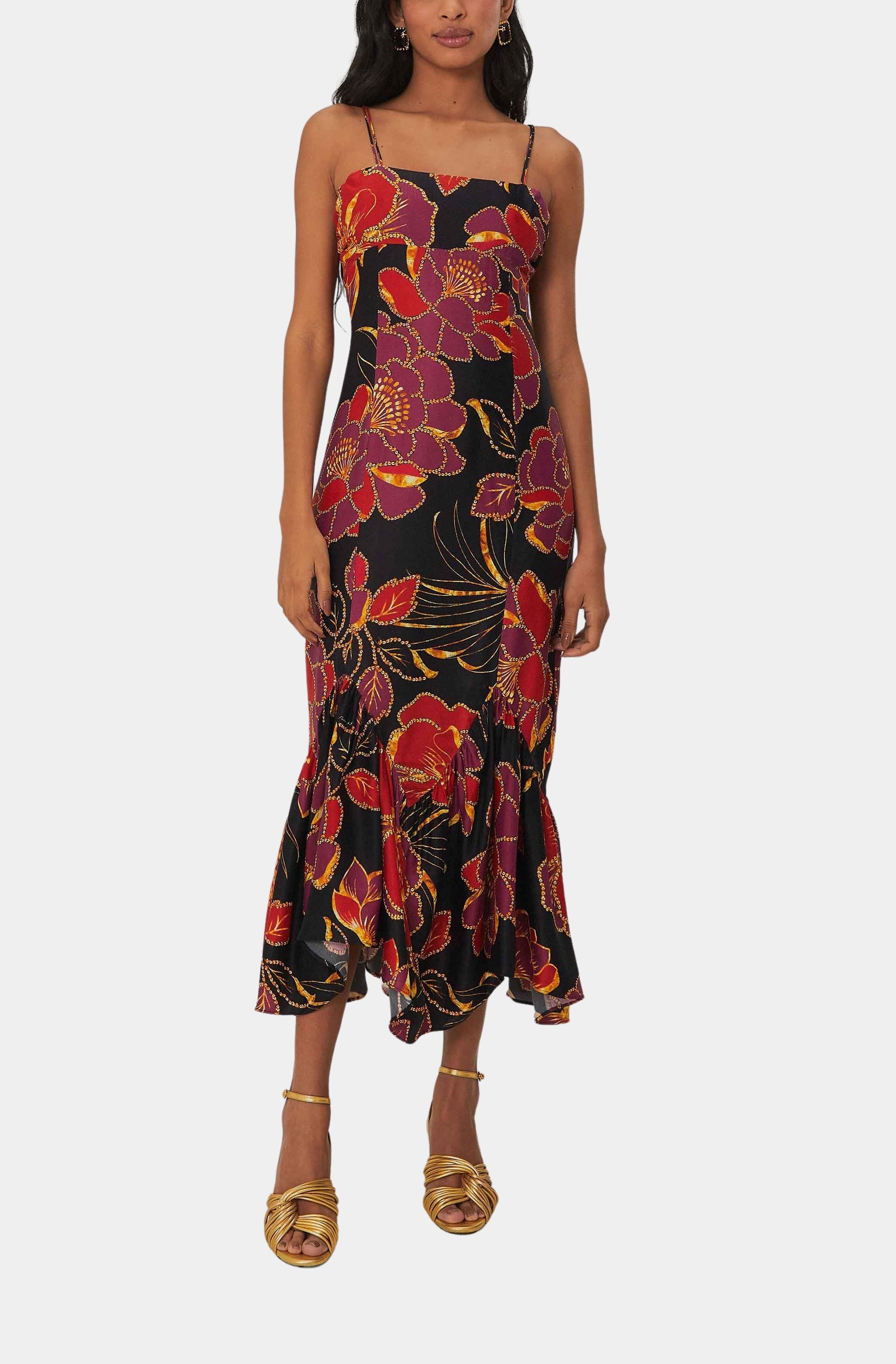 Shiny Chita Black Maxi Dress