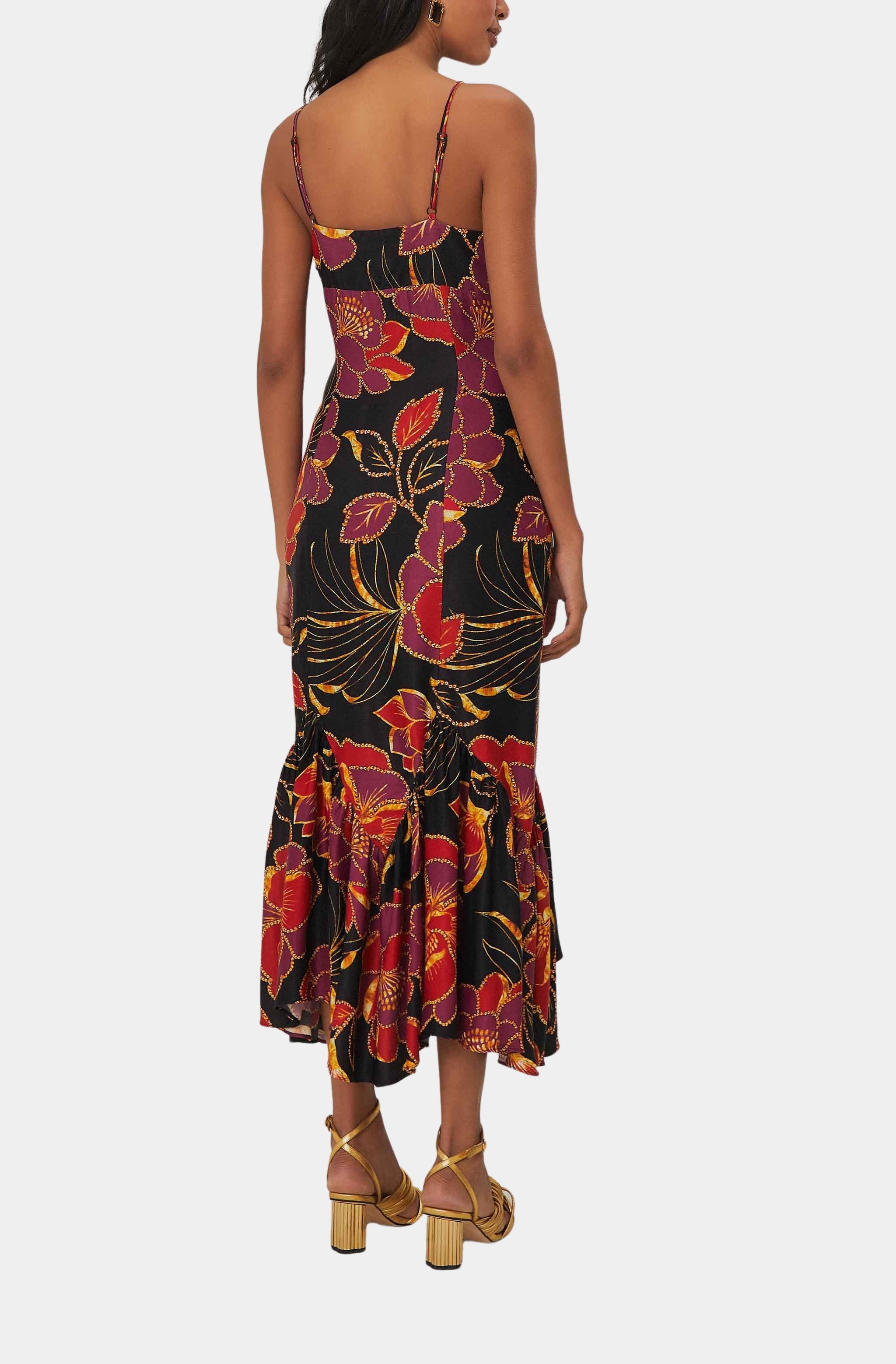 Shiny Chita Black Maxi Dress
