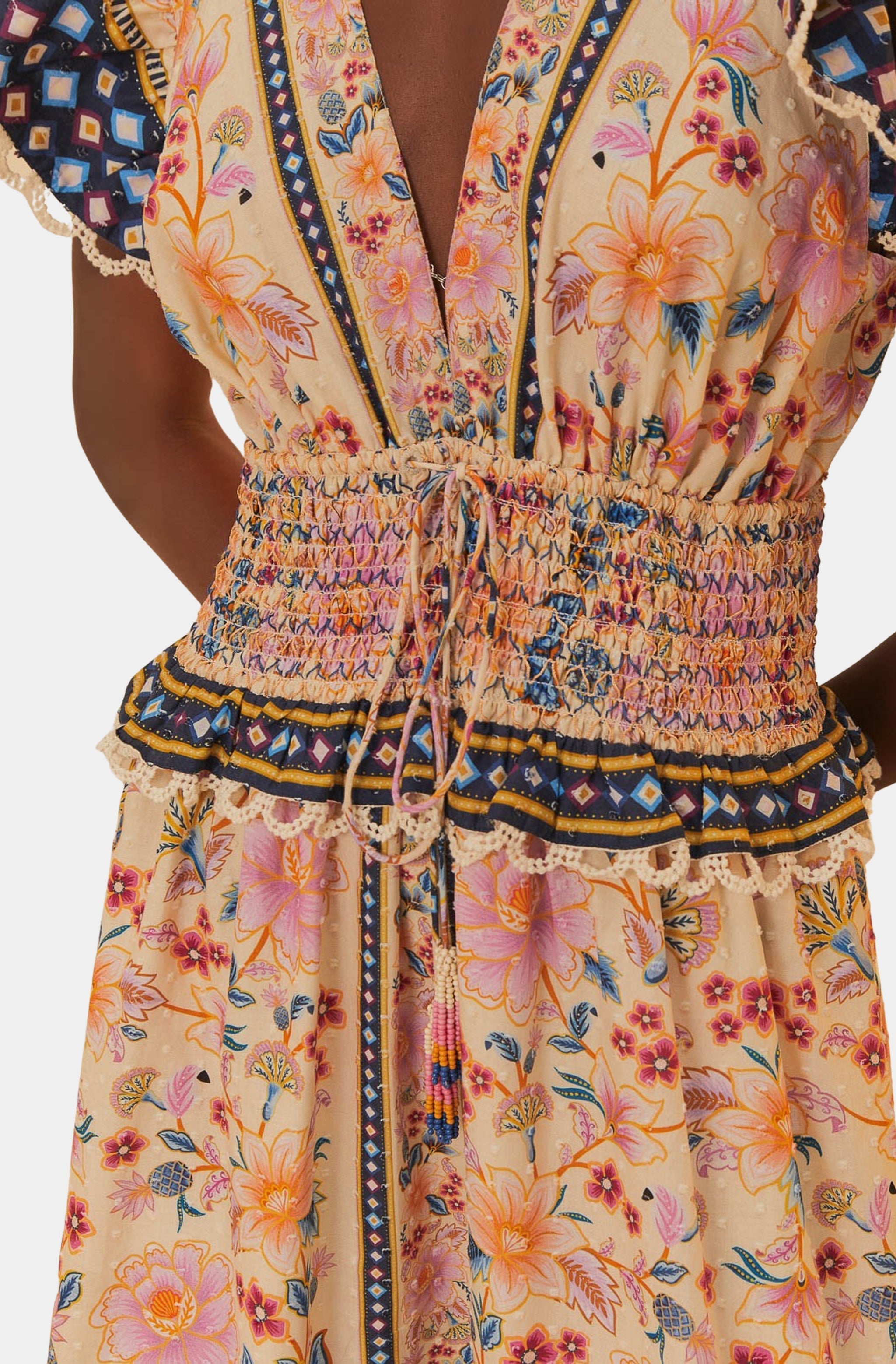 Superbloom Tapestry Cream Maxi Dress Superbloom Tapestry Cream Maxi Dress