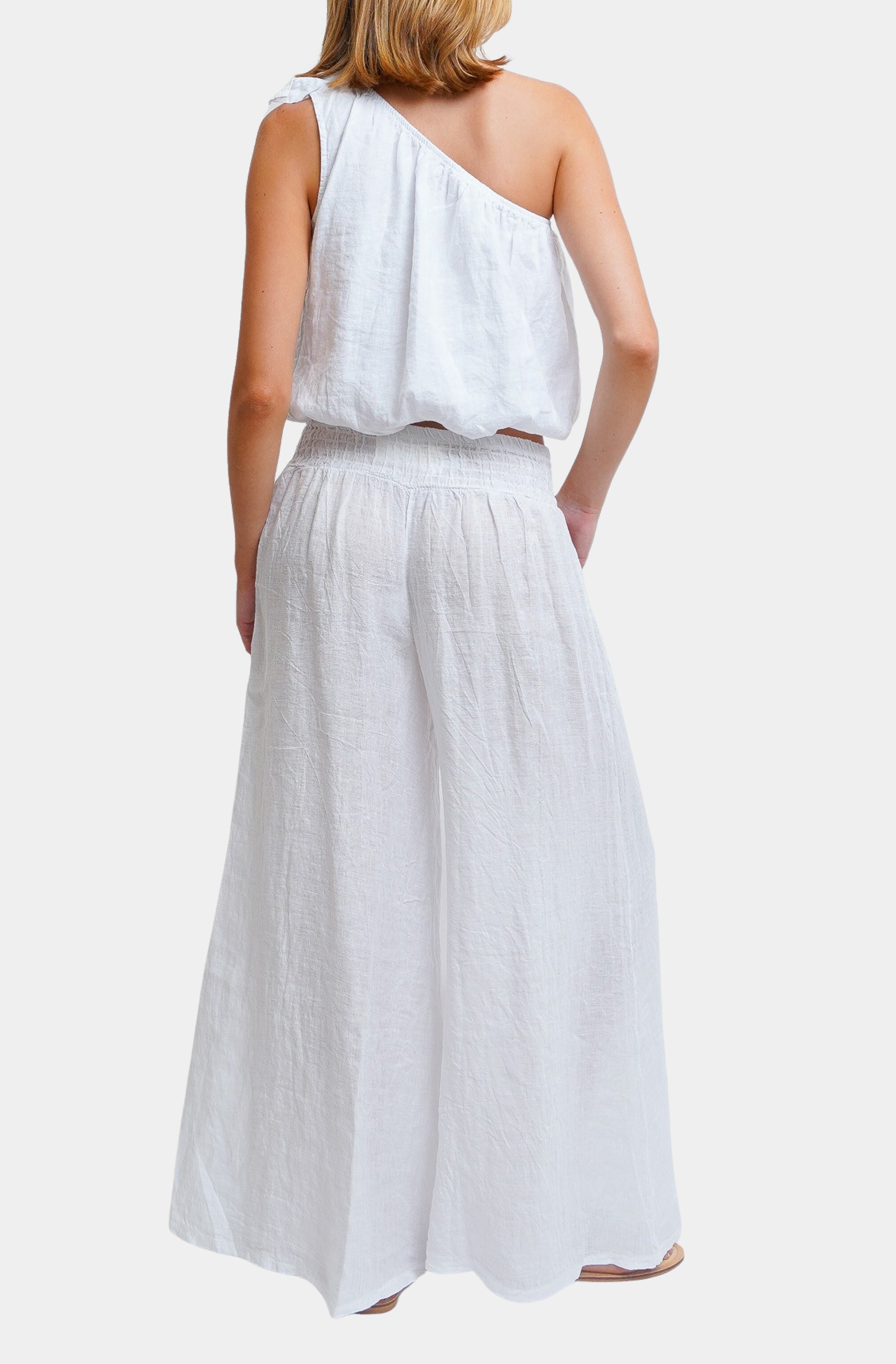 One Shoulder Bubble Hem Top