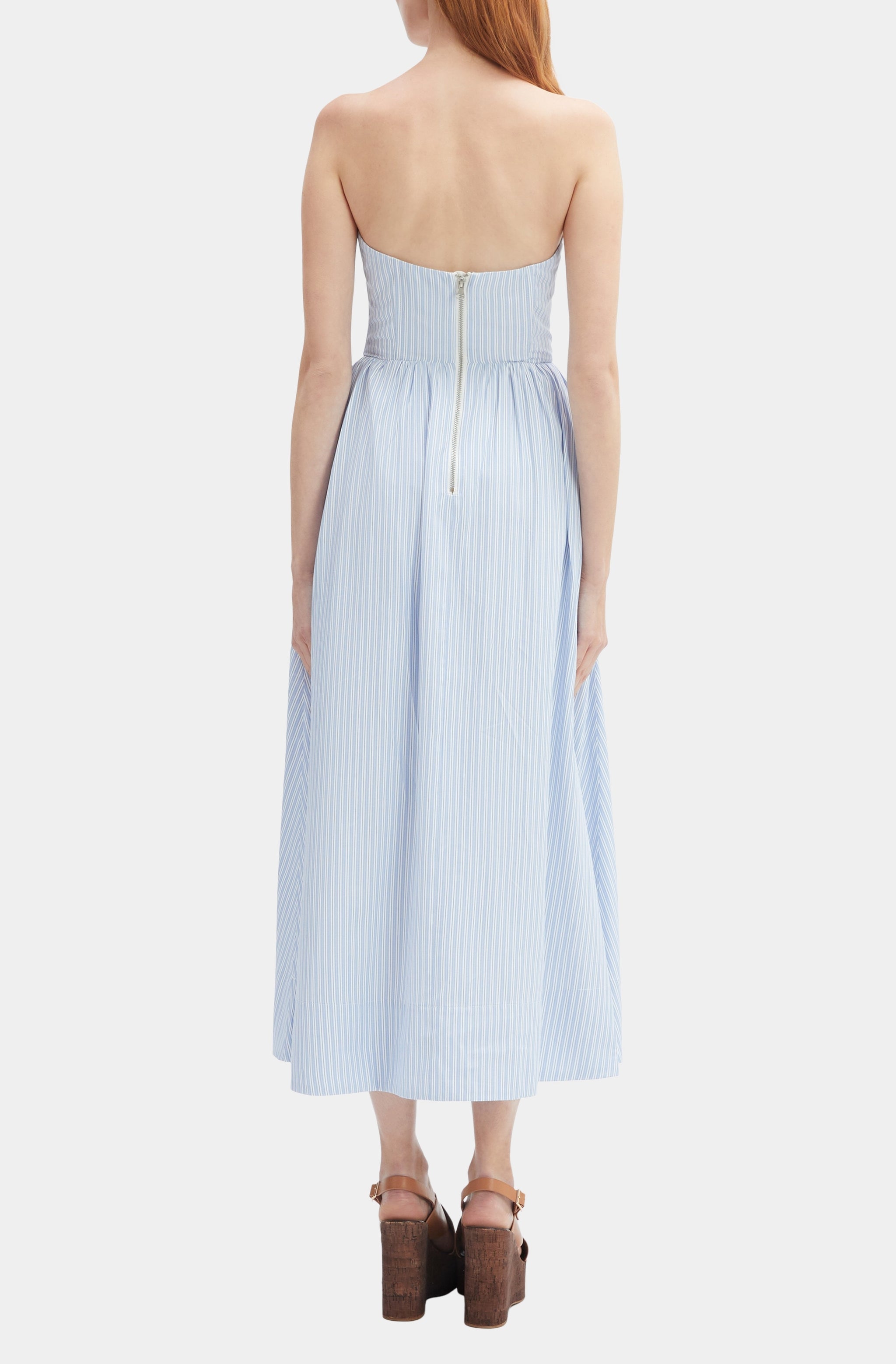 Lola Corset Stripe Midi Dress