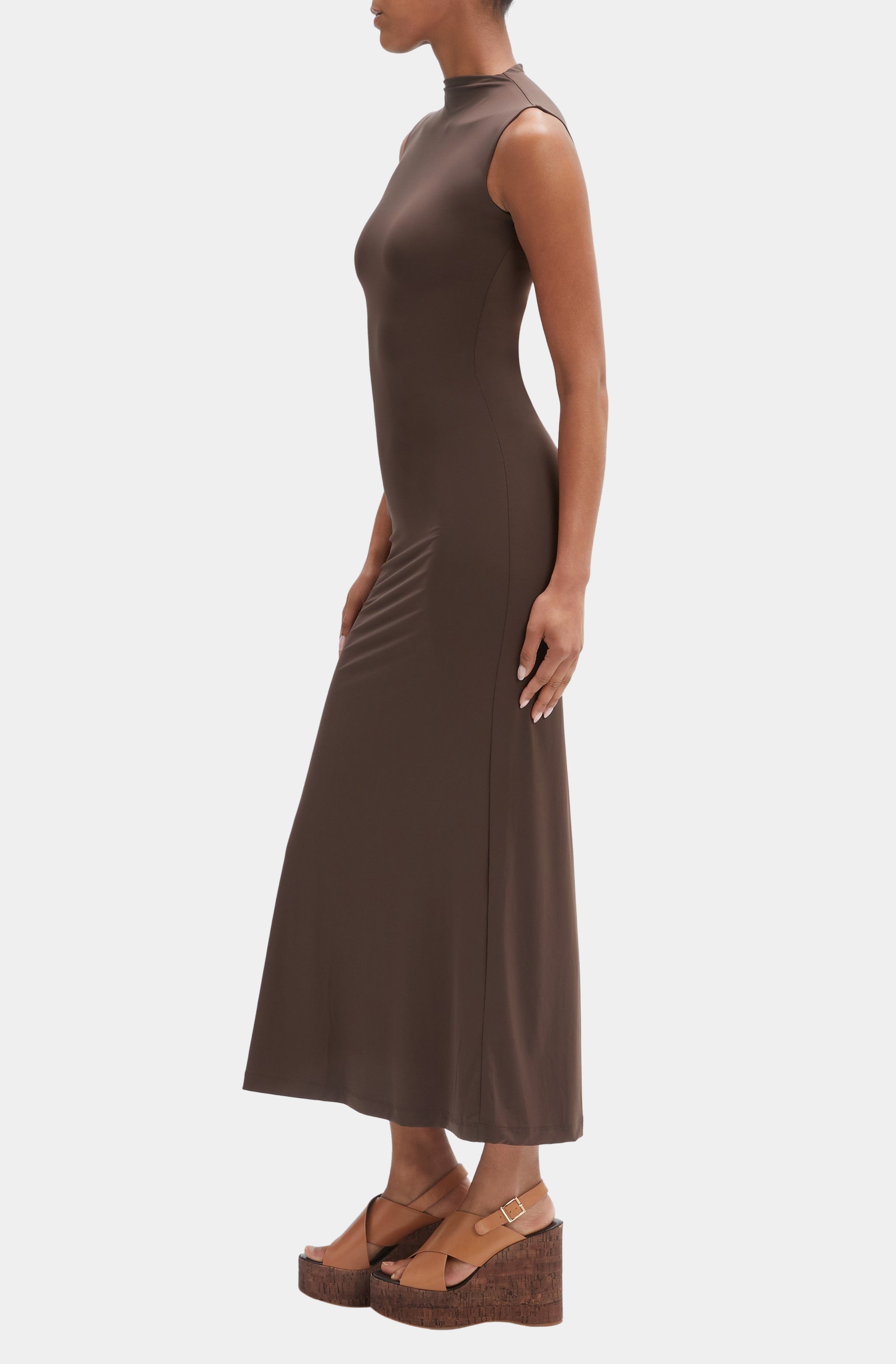 Veneda High Neck Maxi Dress