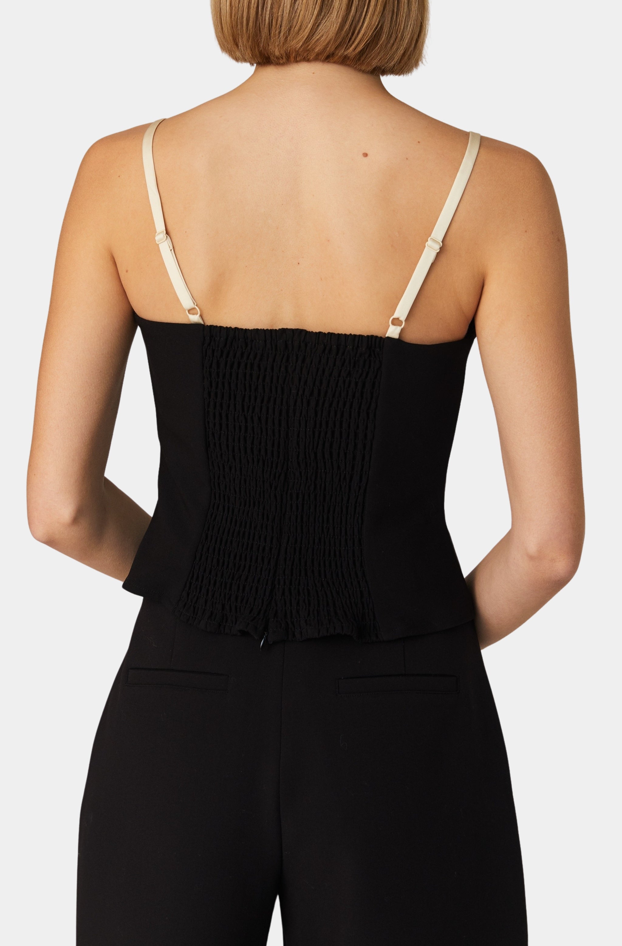 Azra Twill Corset Strappy Top
