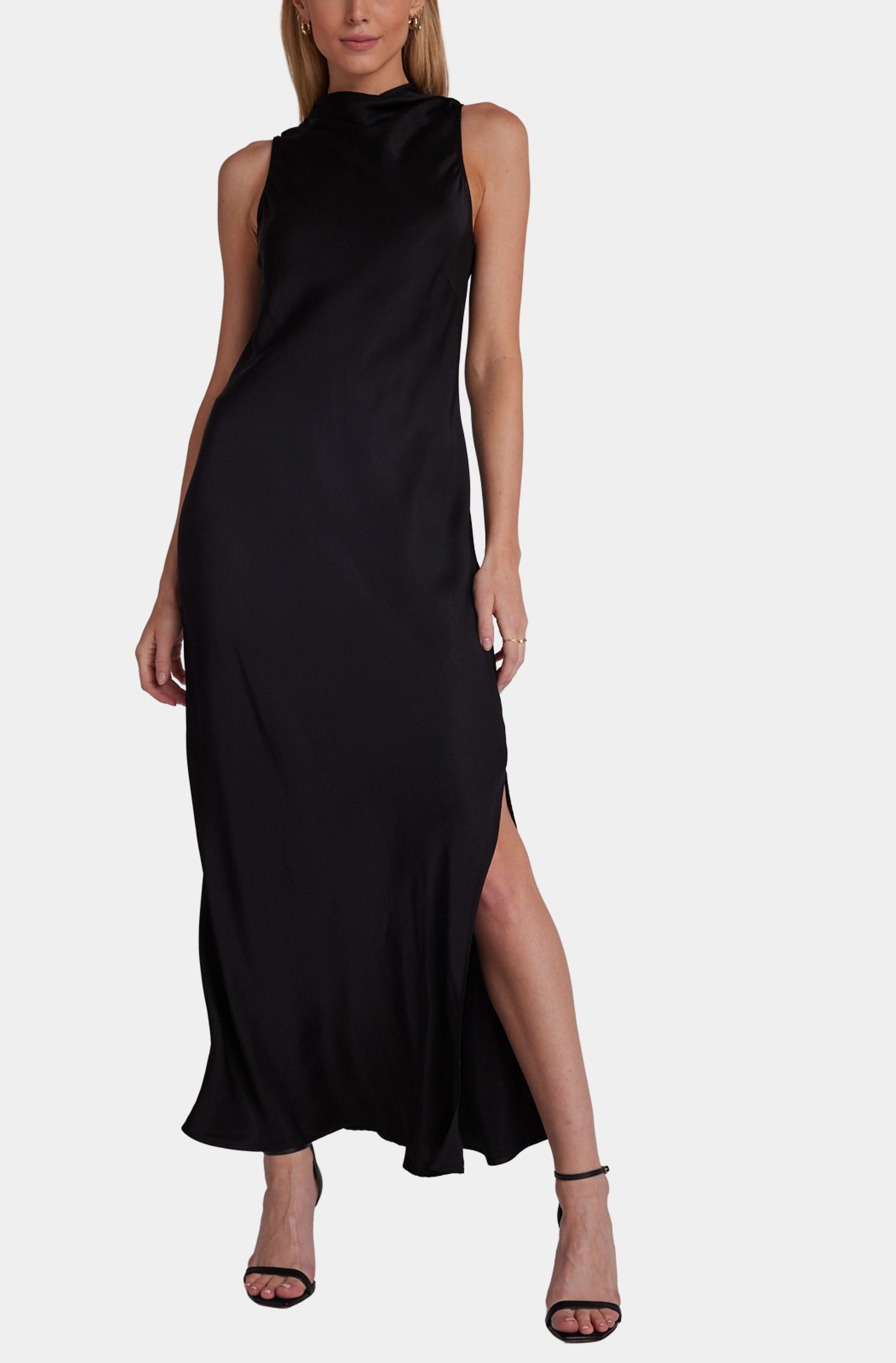 Mock Neck Halter Dress
