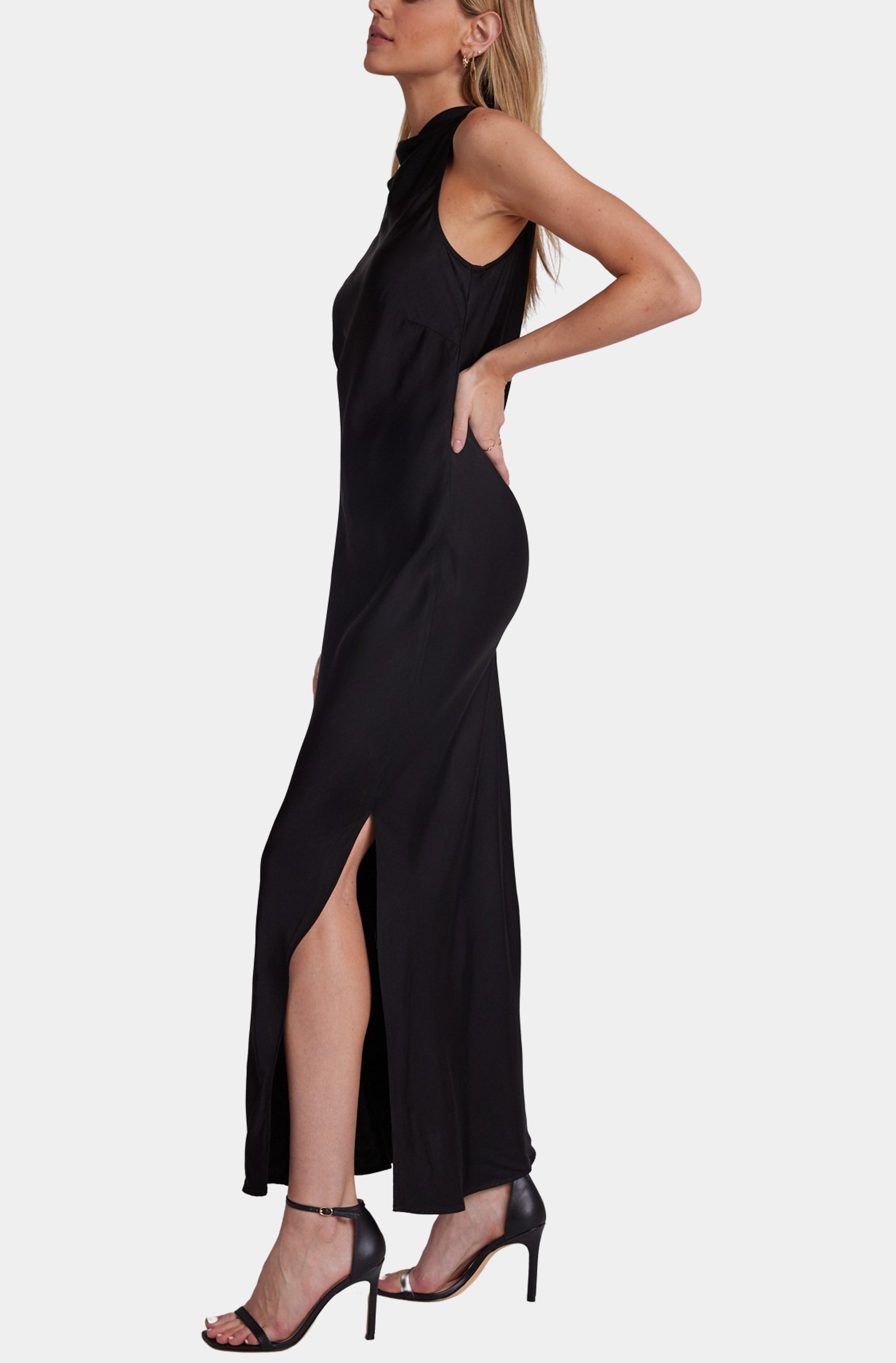 Mock Neck Halter Dress