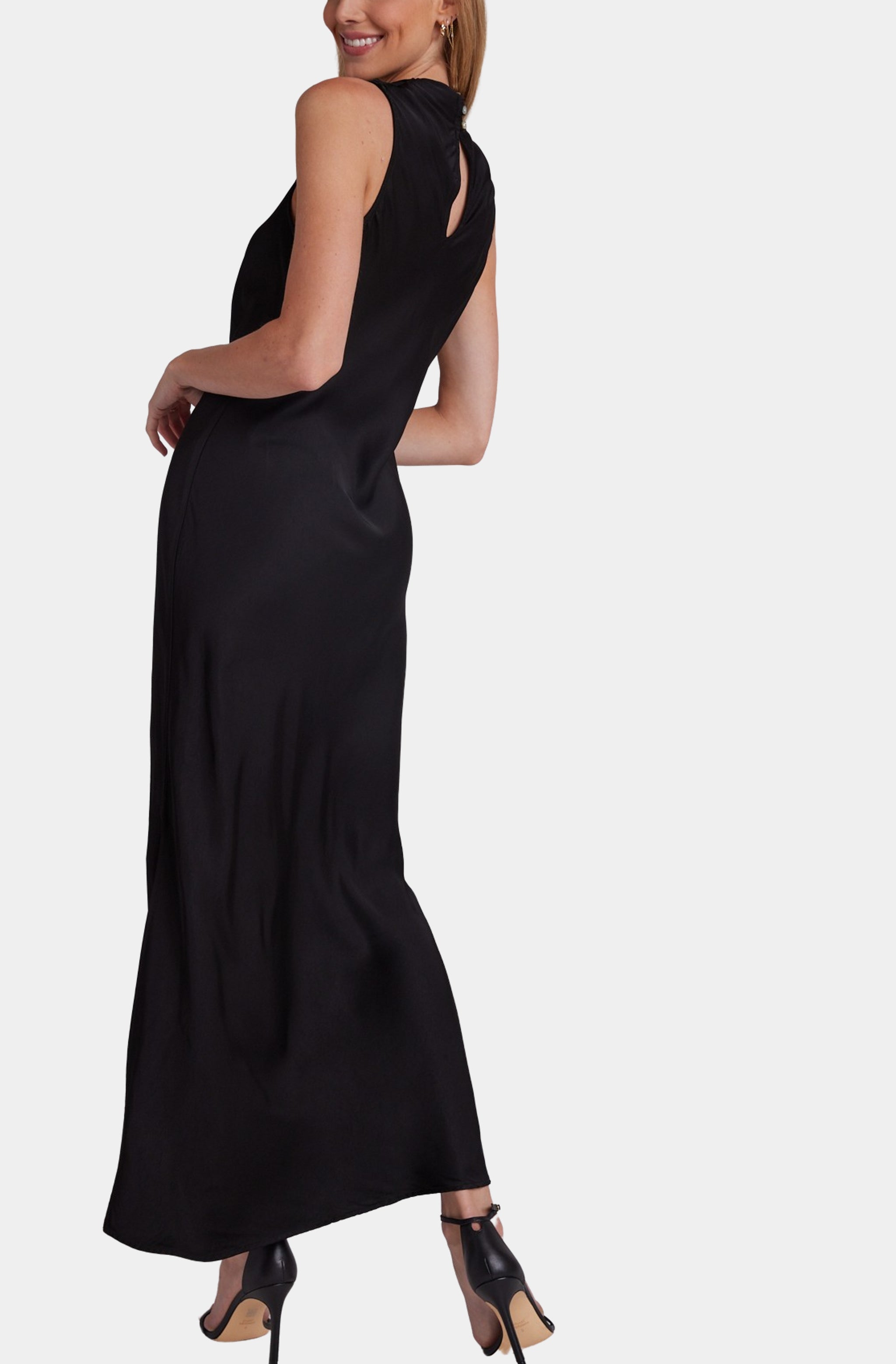 Mock Neck Halter Dress