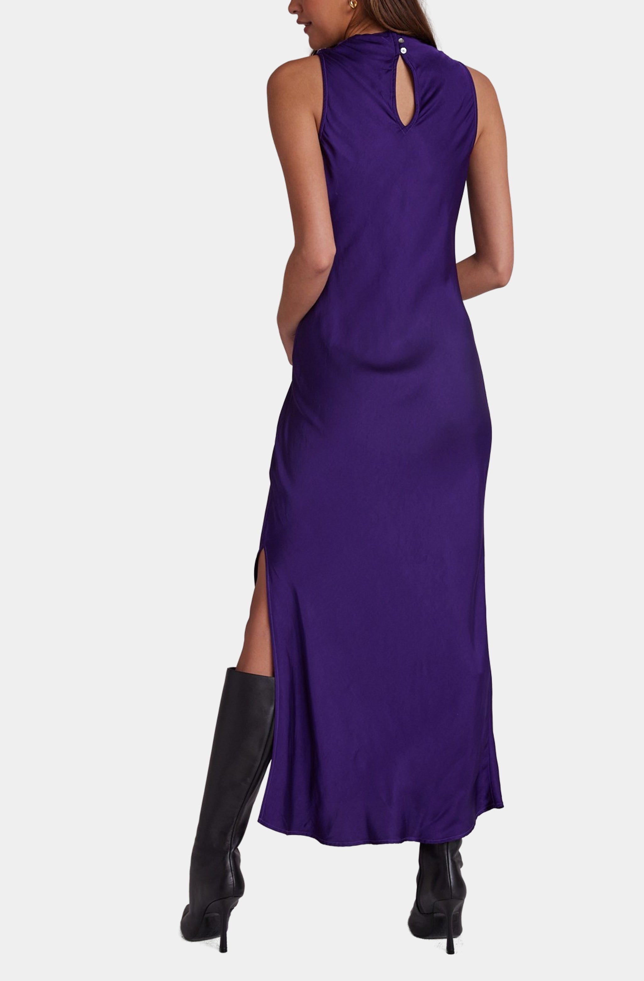 Mock Neck Halter Dress