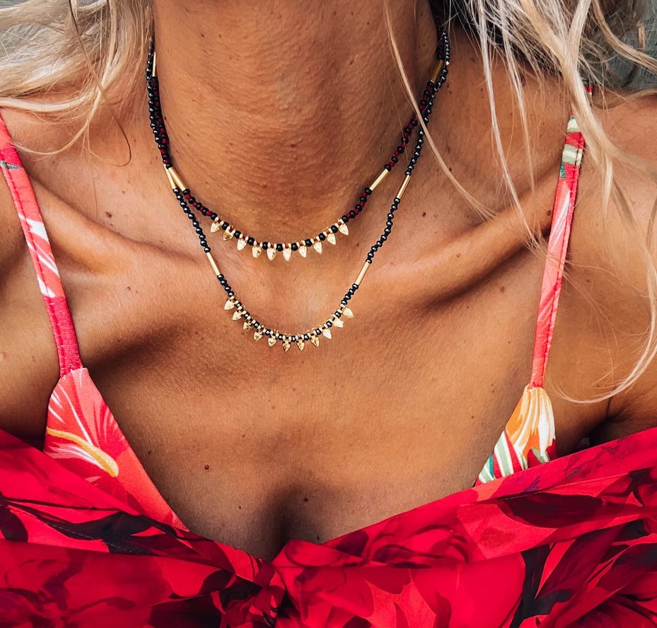 Delicate Handknotted Necklaces With Beads