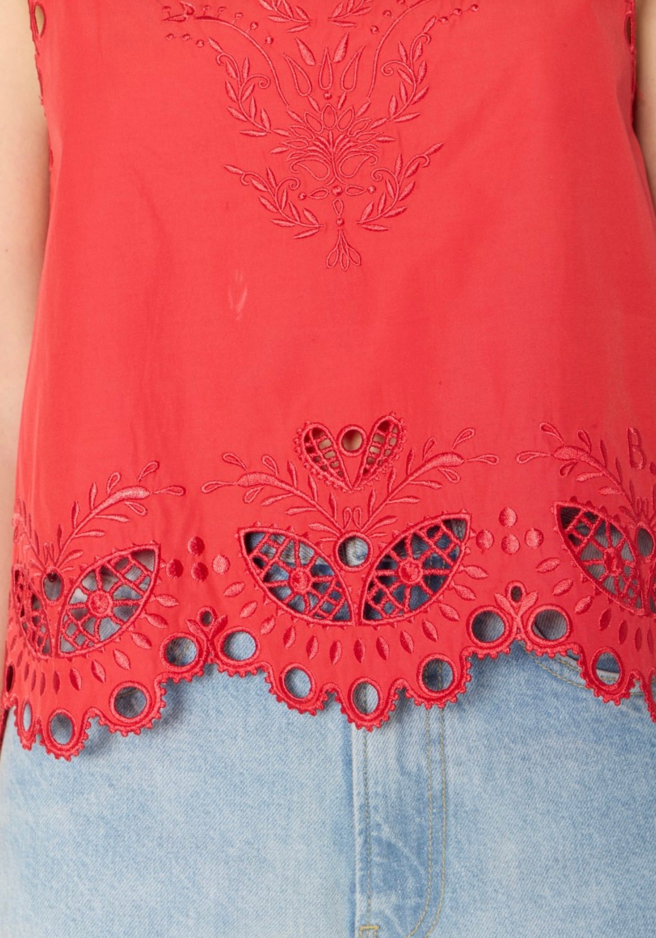 Embroidered Straps Top