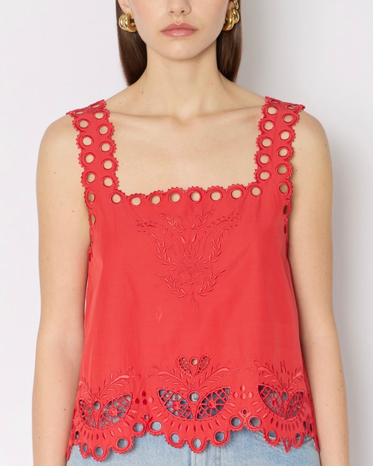 Embroidered Straps Top