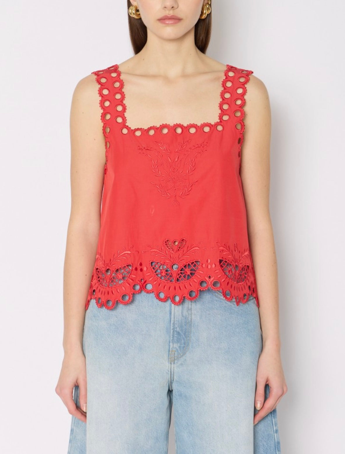 Embroidered Straps Top