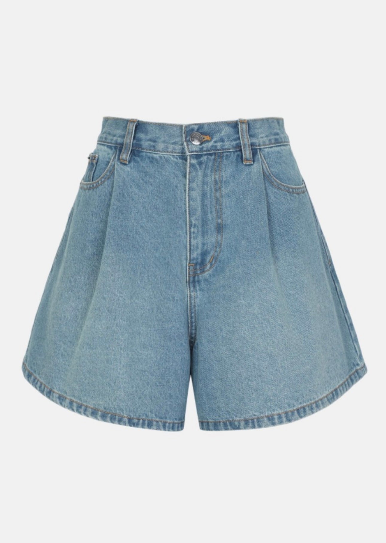 Flared Fit Denim Short