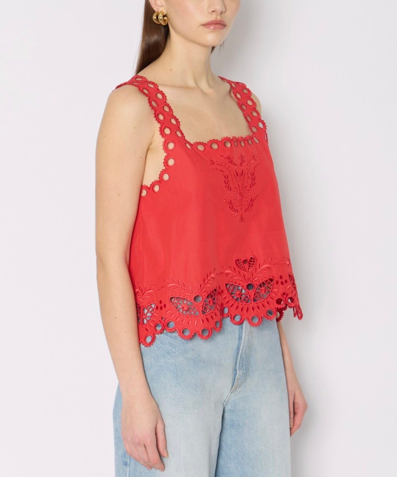 Embroidered Straps Top