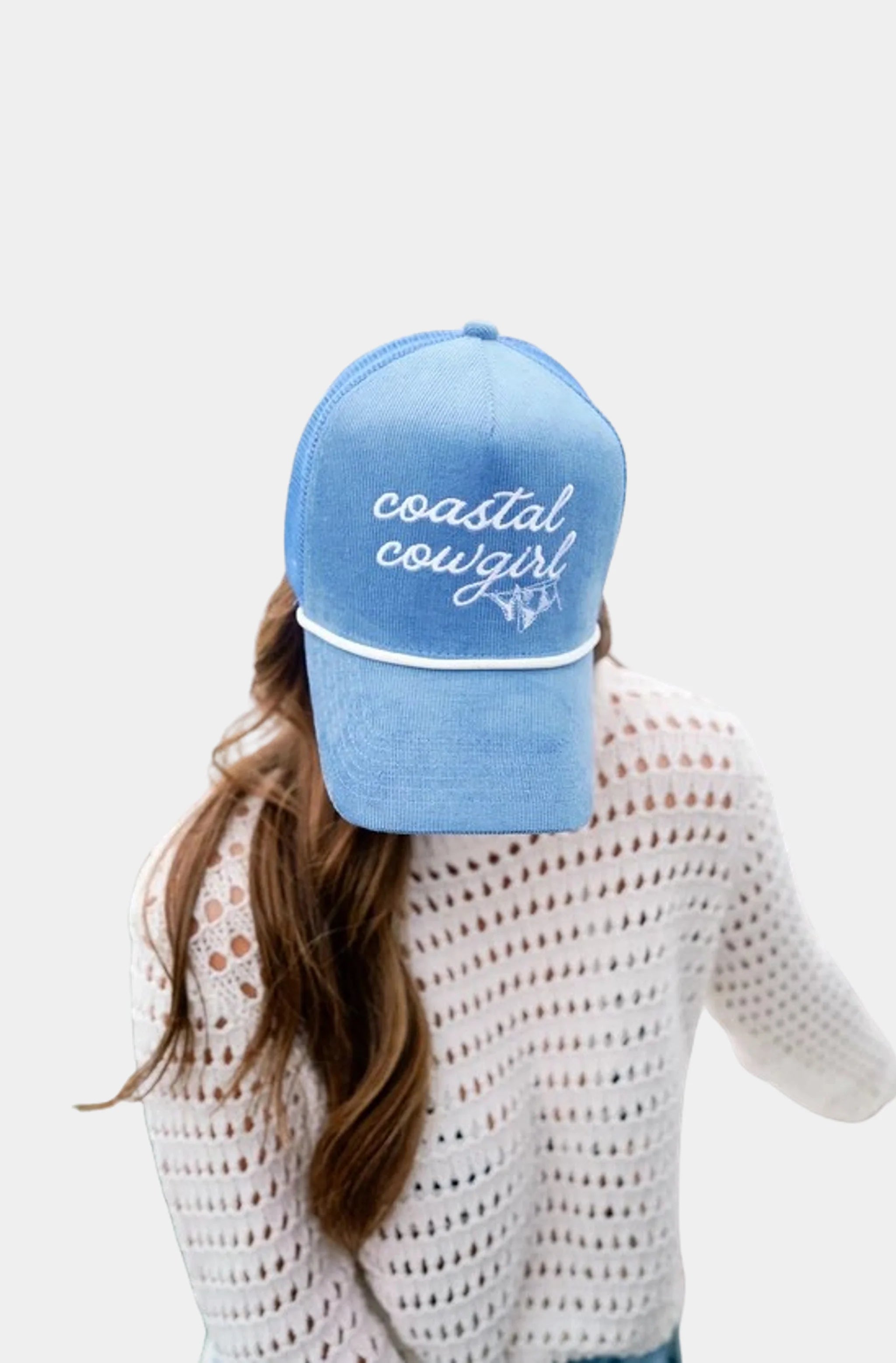 Coastal Cowgirl Corduroy Trucker Hat