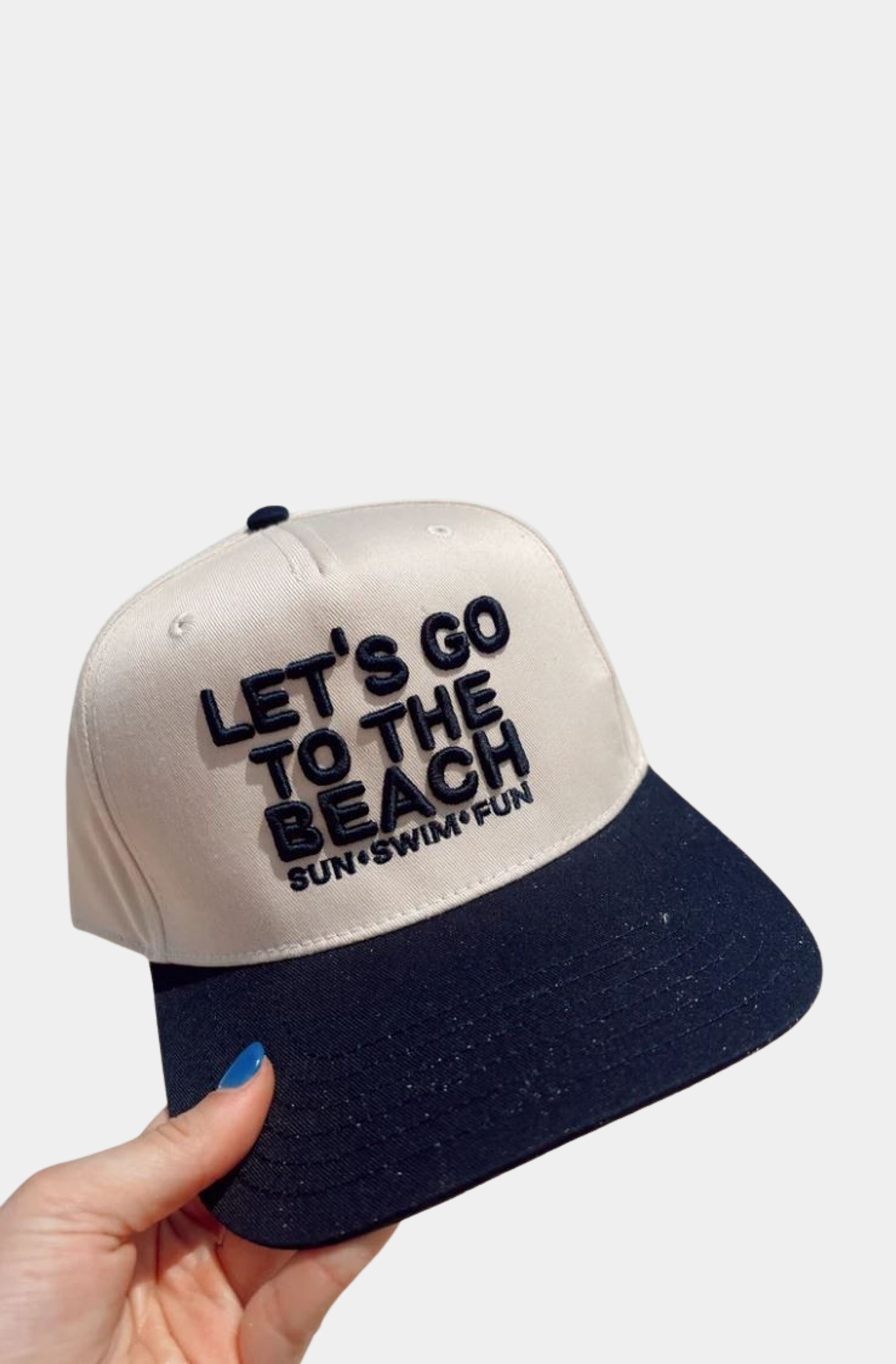 Let's Go To The Beach Vintage Trucker Hat