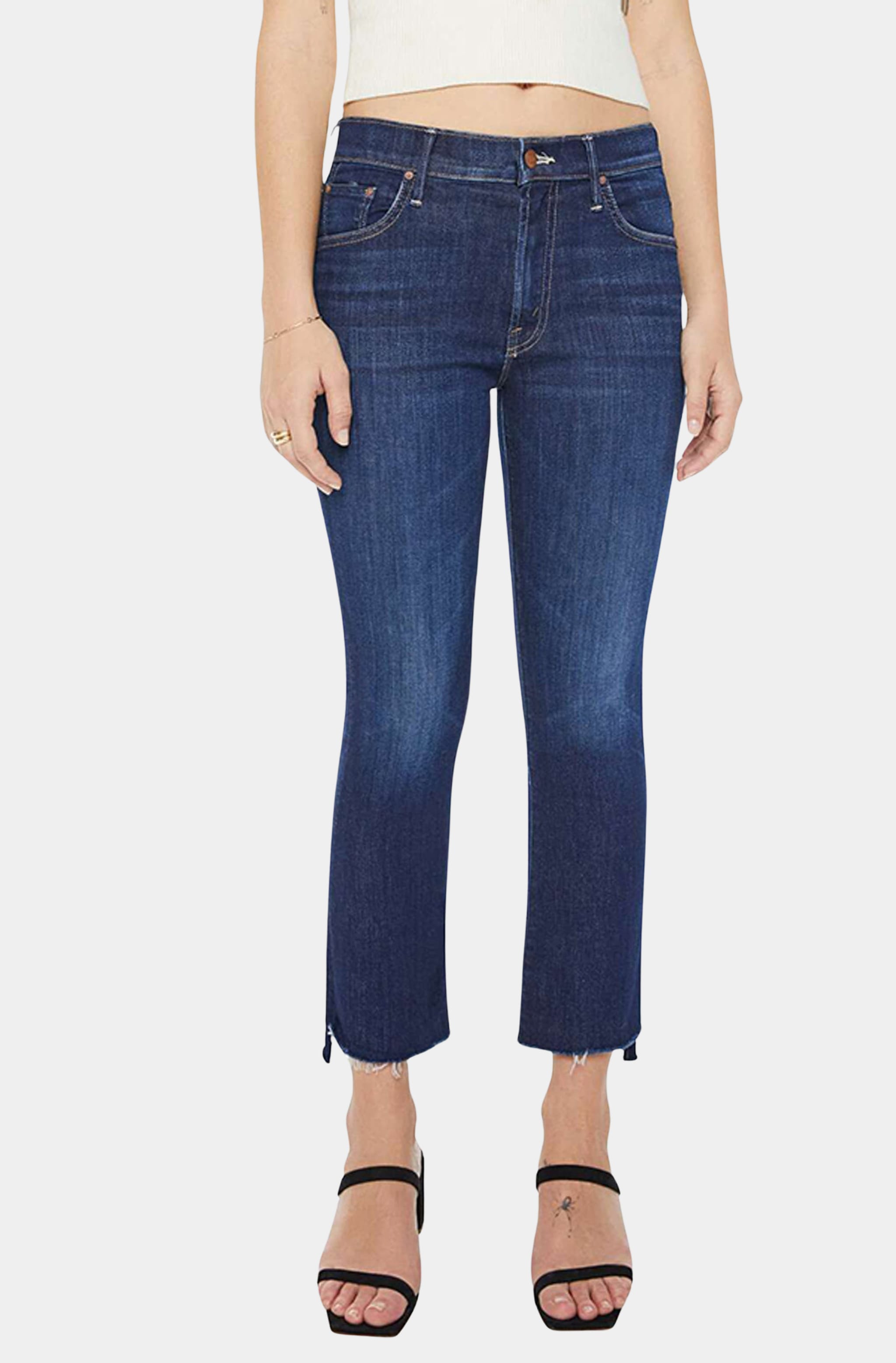 Lil' Insider Step Hem Crop Straight Leg Jeans
