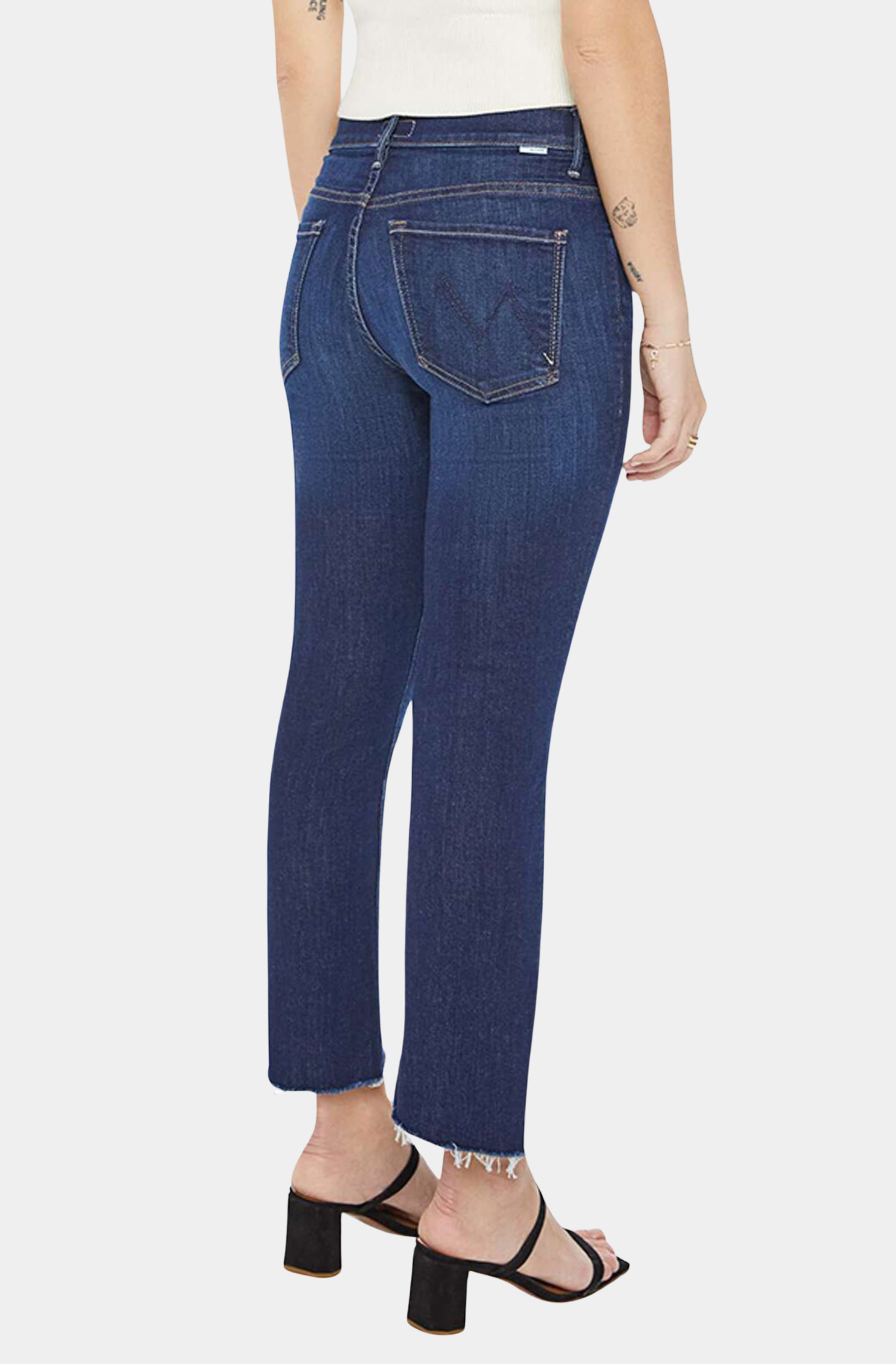 Lil' Insider Step Hem Crop Straight Leg Jeans