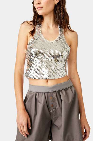 Disco Fever Cami in Silver