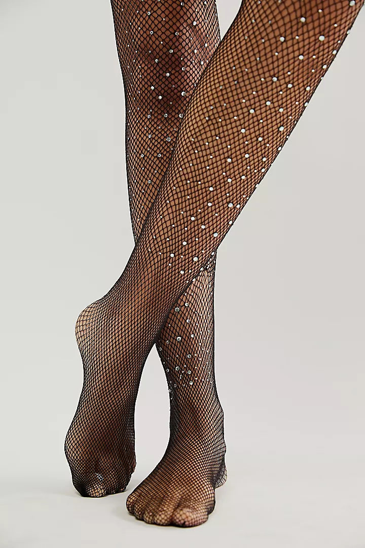 Glitter Fishnet Tight