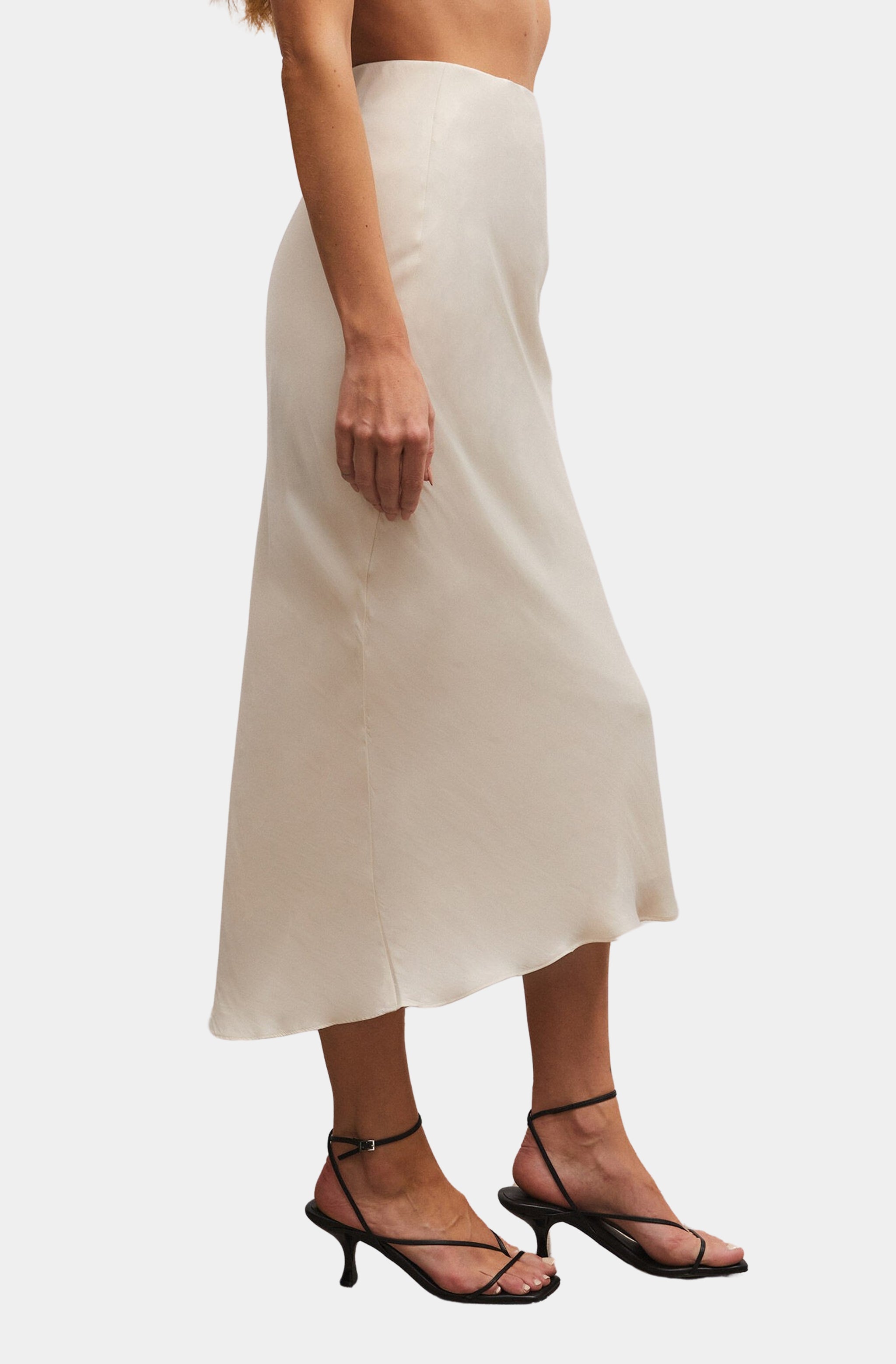 Europa Poly Sheen Midi Skirt