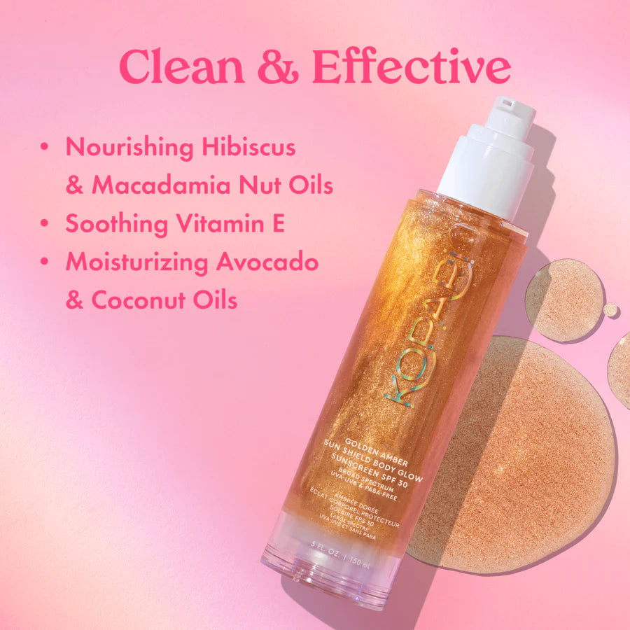 Golden Amber Sun Shield Body Glow Sunscreen SPF30