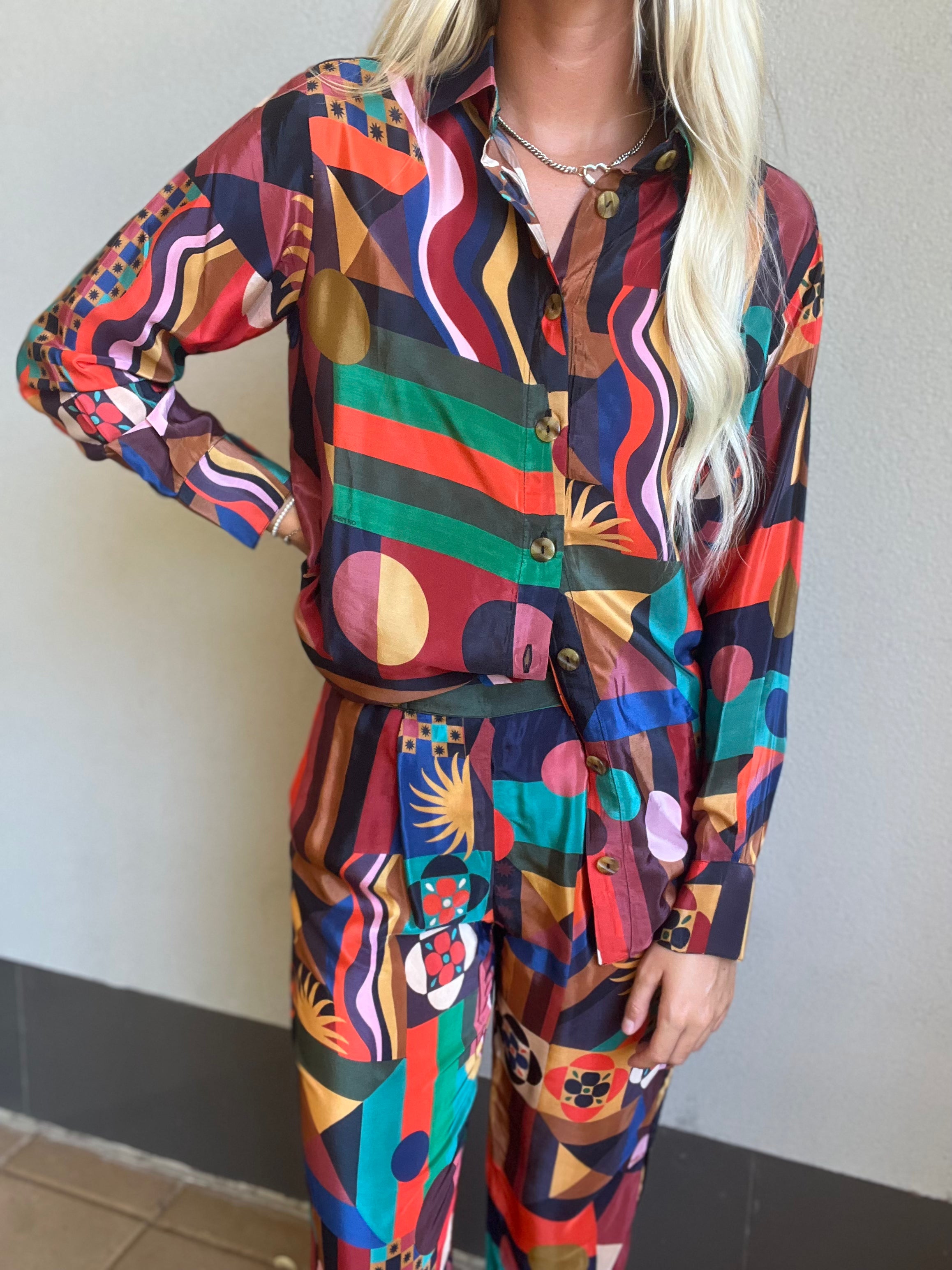 Tropical Shapes Mutlicolor Long Sleeve Shirt