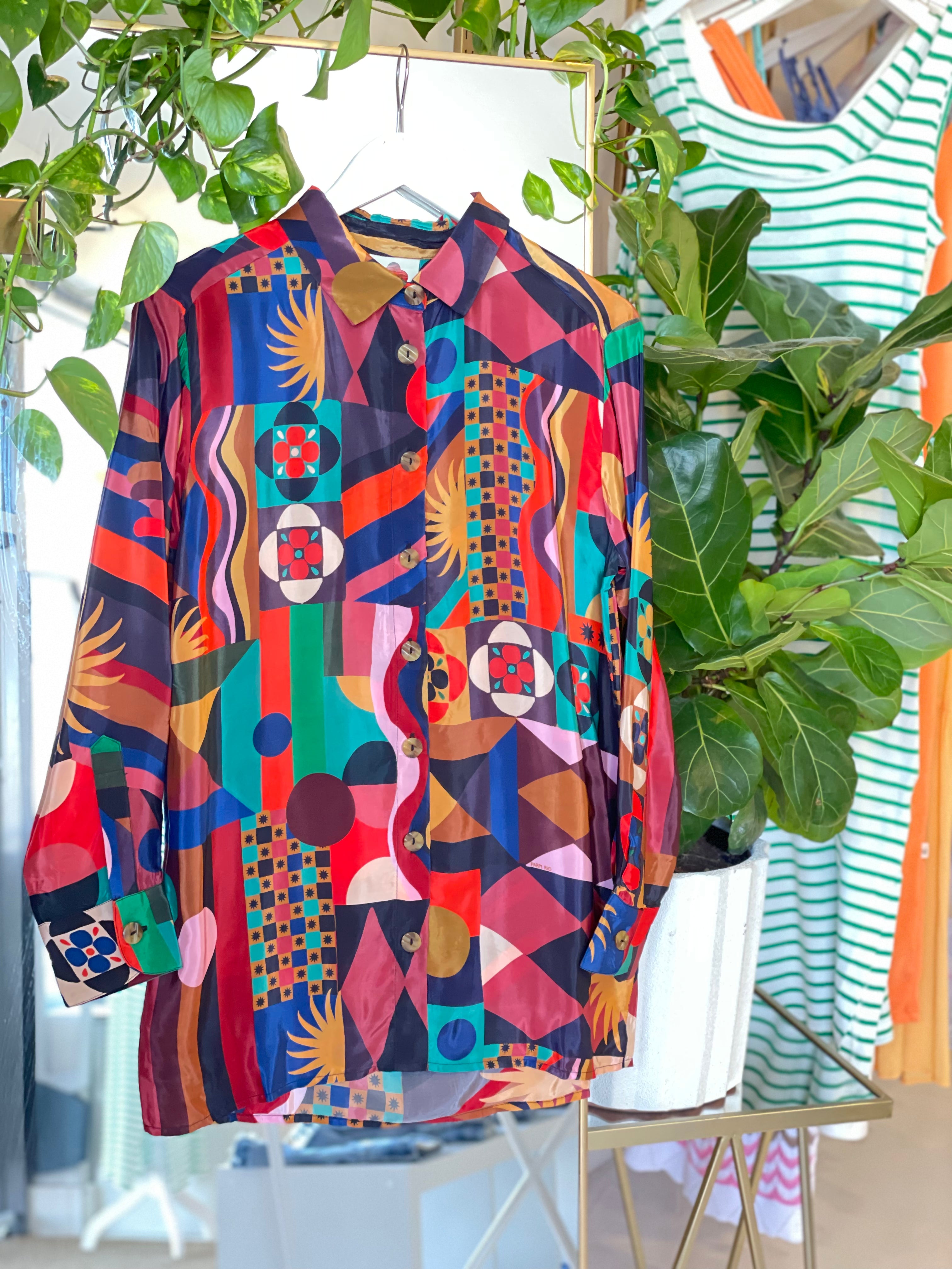 Tropical Shapes Mutlicolor Long Sleeve Shirt
