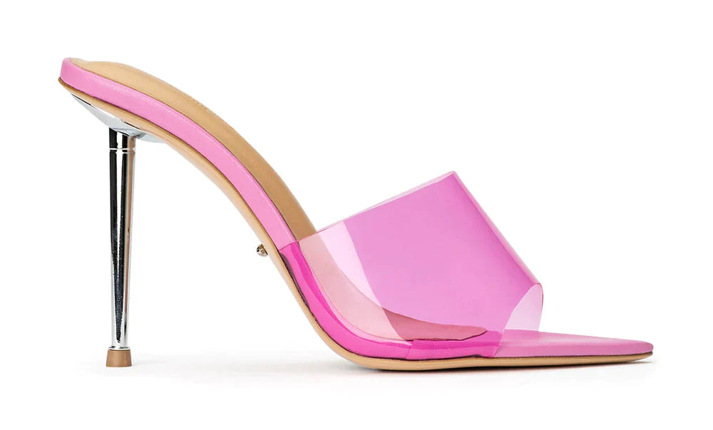 Mylo Heel in Pink Vinylite/Pink