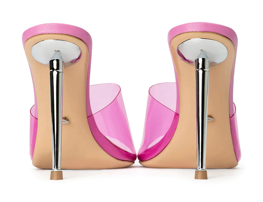 Mylo Heel in Pink Vinylite/Pink