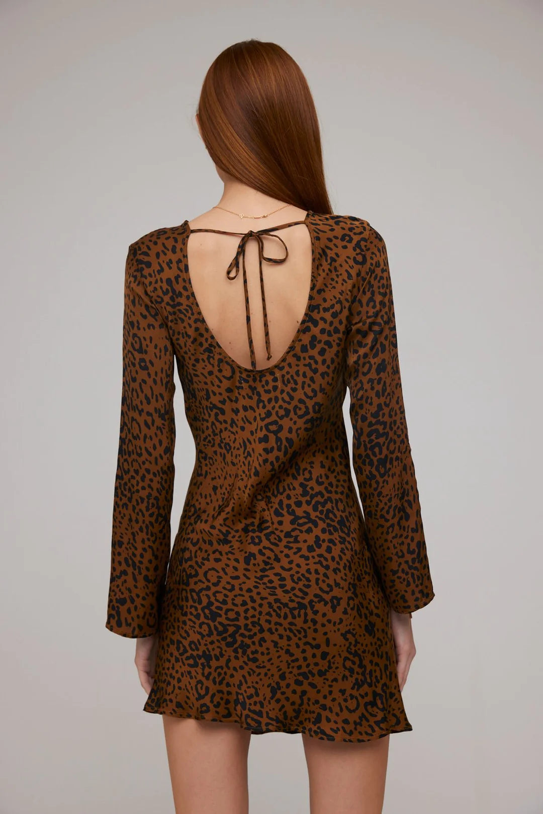 Long Sleeve Bias Mini Dress