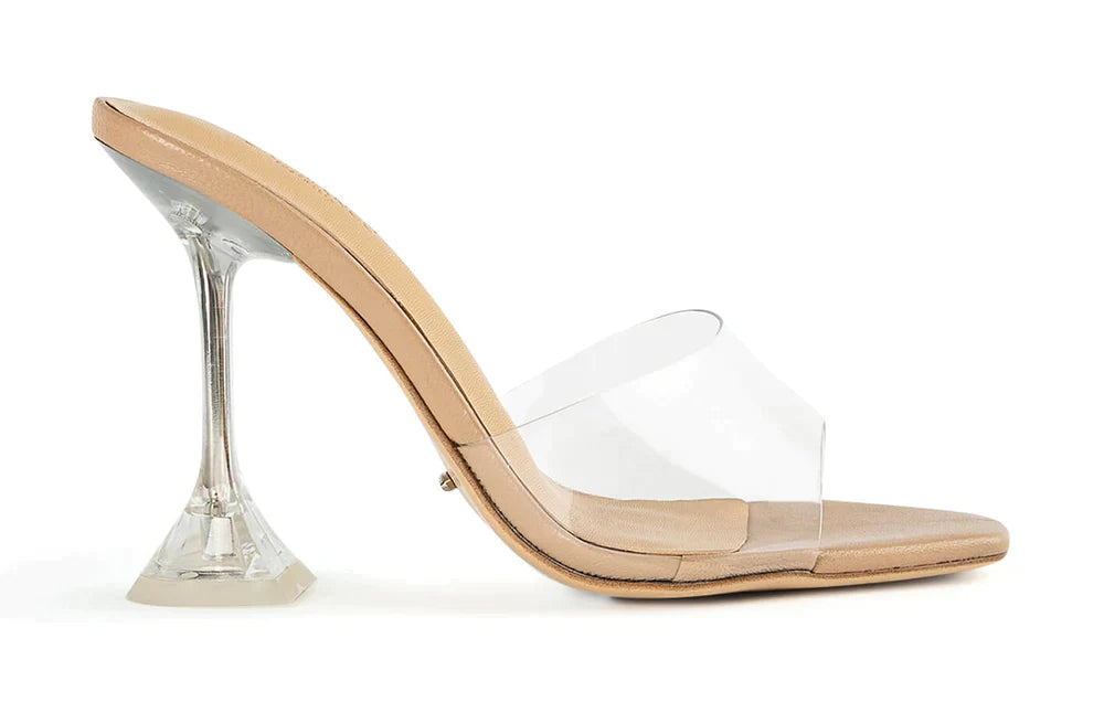 Serri Heel in Clear Vinylite-Skin Napa