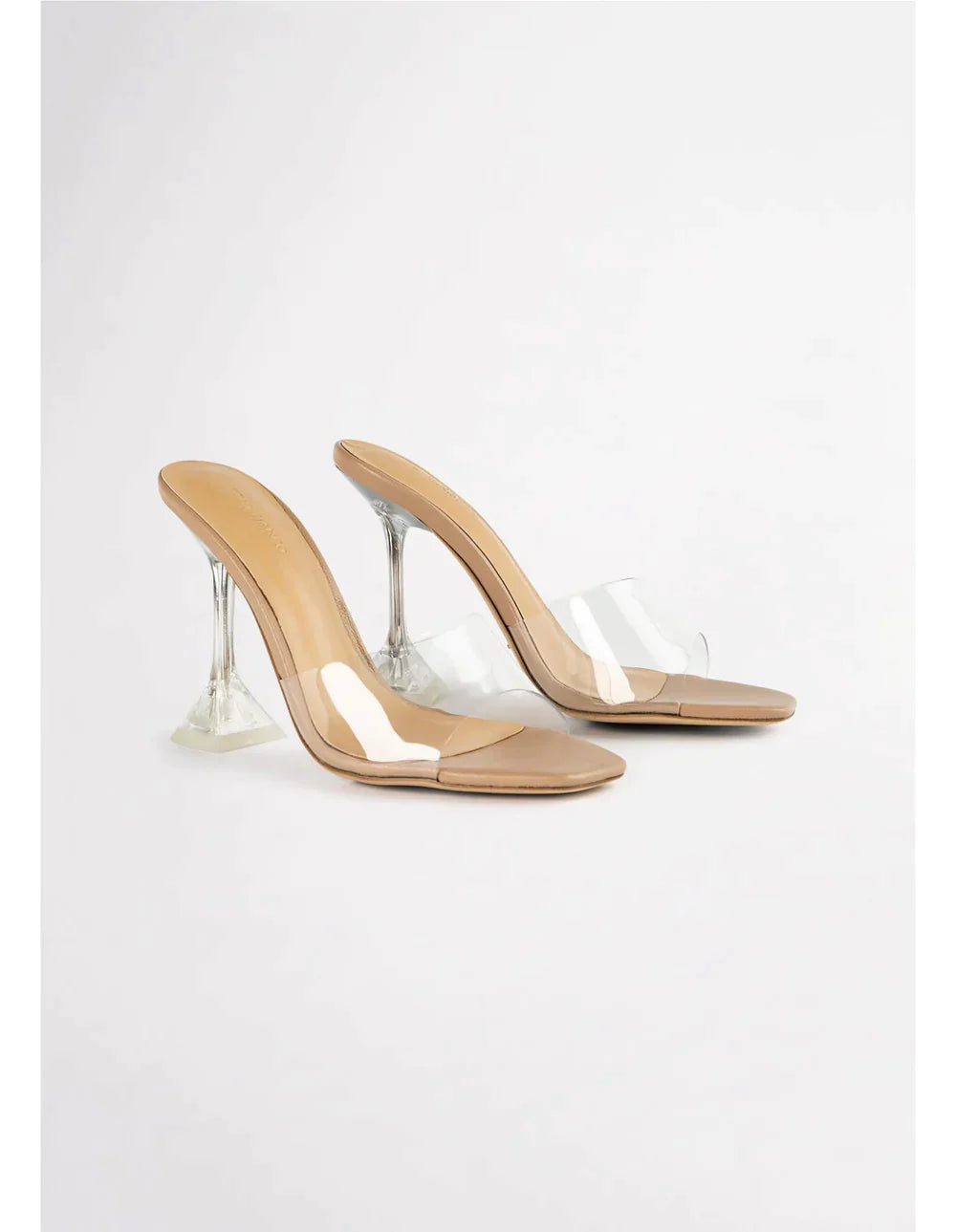 Serri Heel in Clear Vinylite-Skin Napa