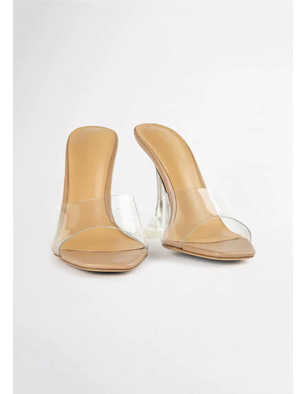 Serri Heel in Clear Vinylite-Skin Napa