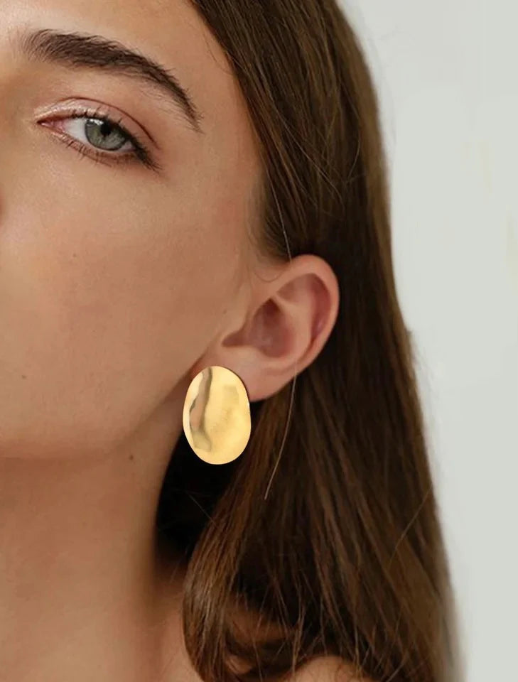 Vanessa Oval Statement Earrings