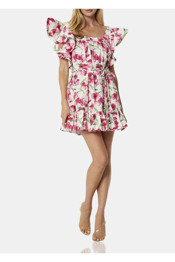 Selma Dress in Fuchsia Floral