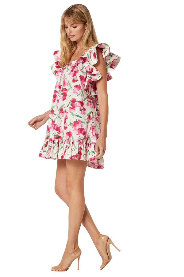 Selma Dress in Fuchsia Floral