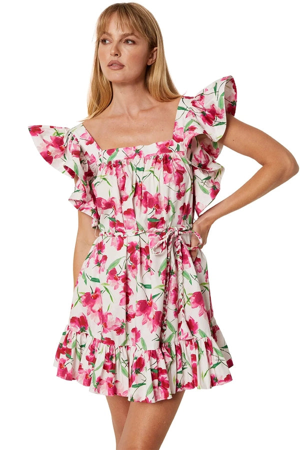 Selma Dress in Fuchsia Floral
