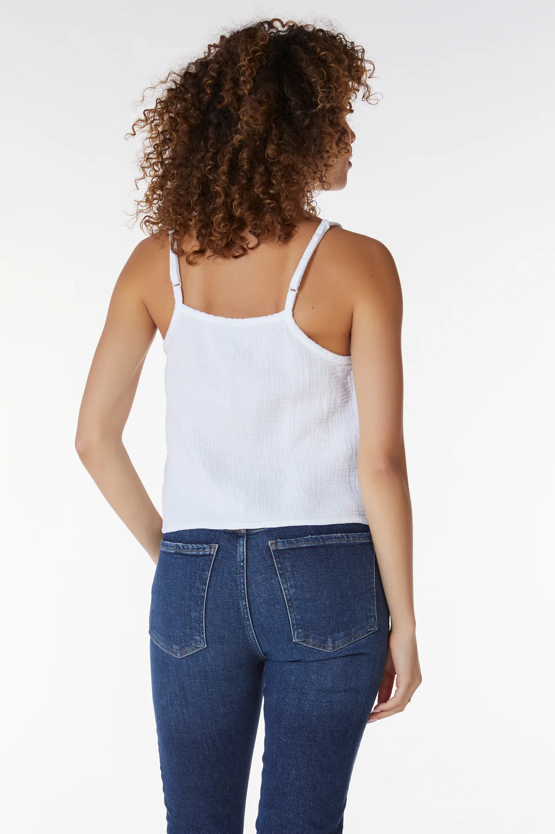 Spaghetti Strap Tank in White
