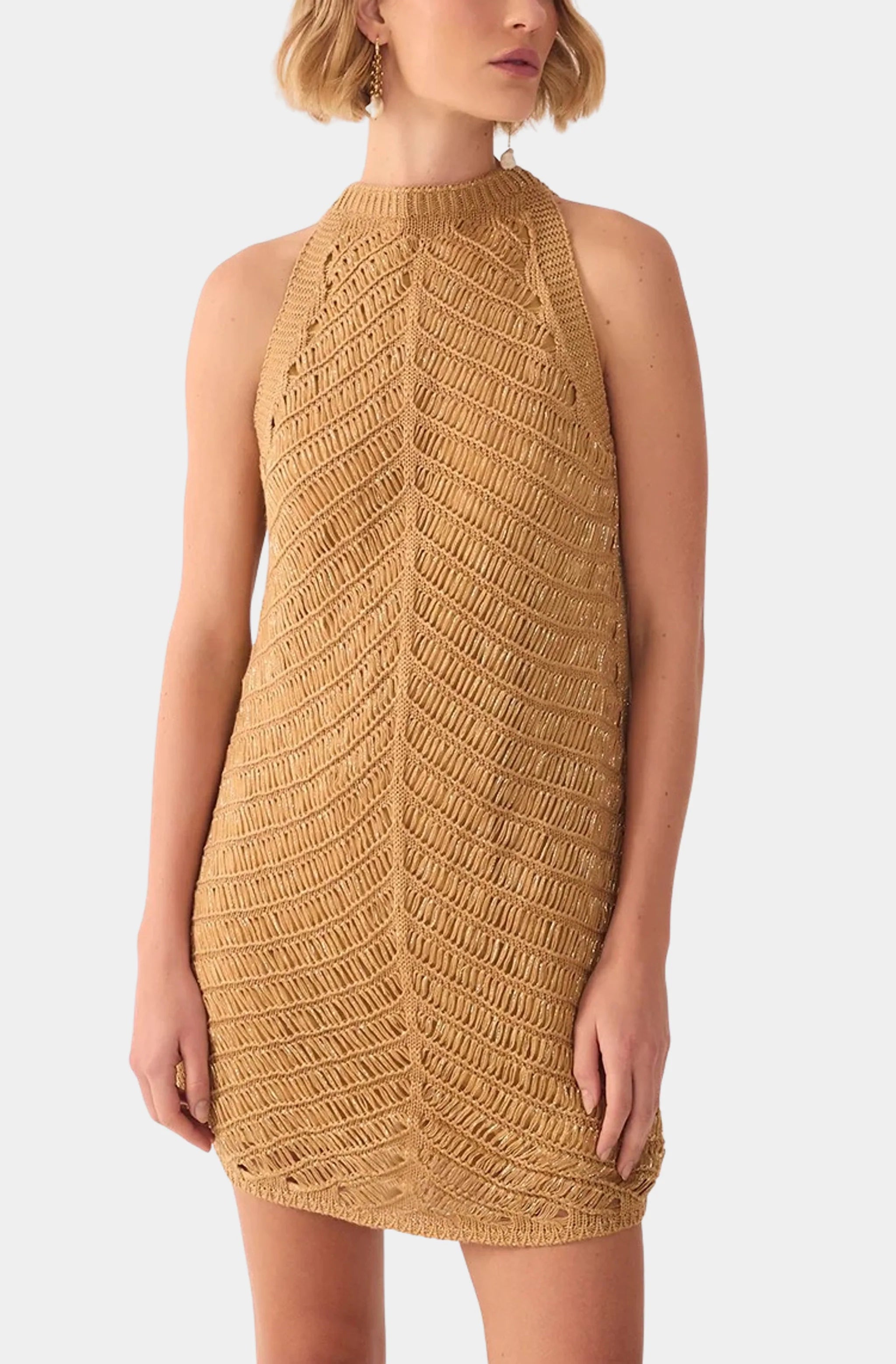 Knit Lurex Mini Dress