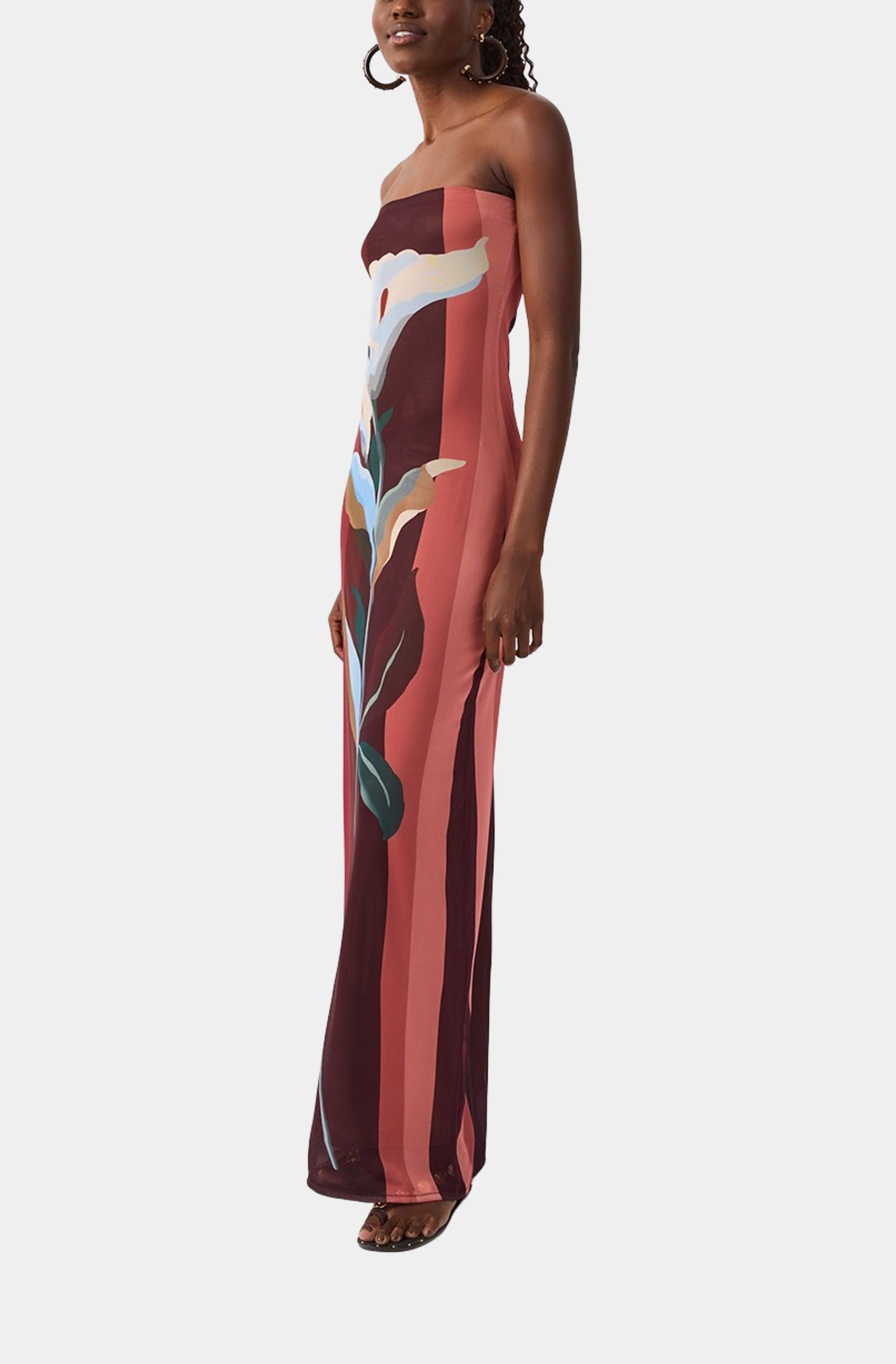 Multicolor Brisa Strapless Tulle Maxi Dress