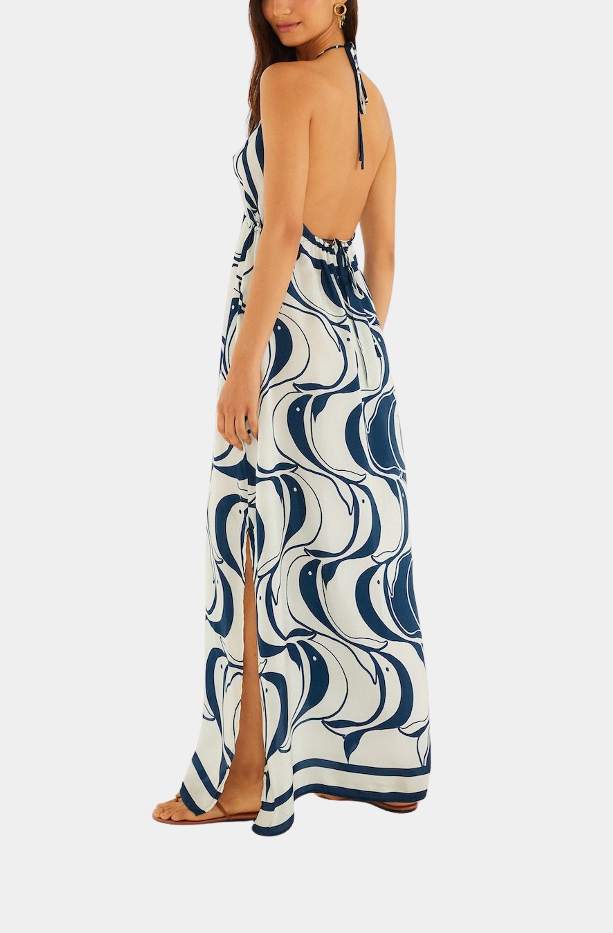 Long Dress With Metal Fish Detail