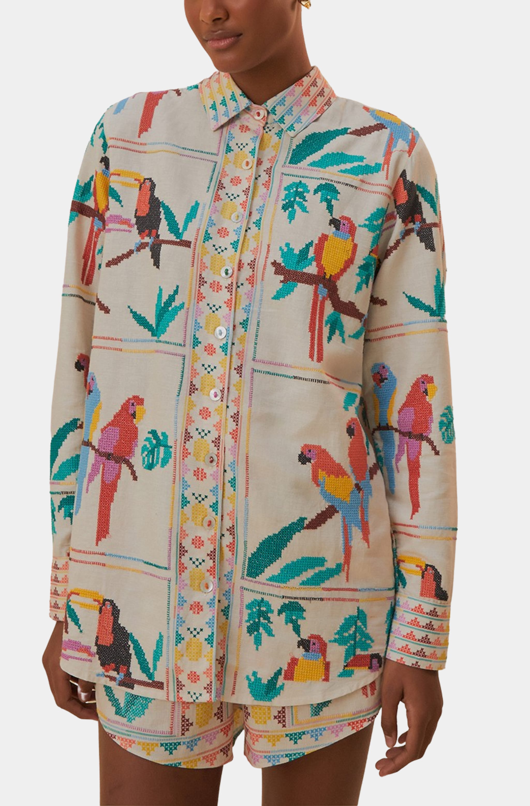 Tropical Stitch Long Sleeves Shirt