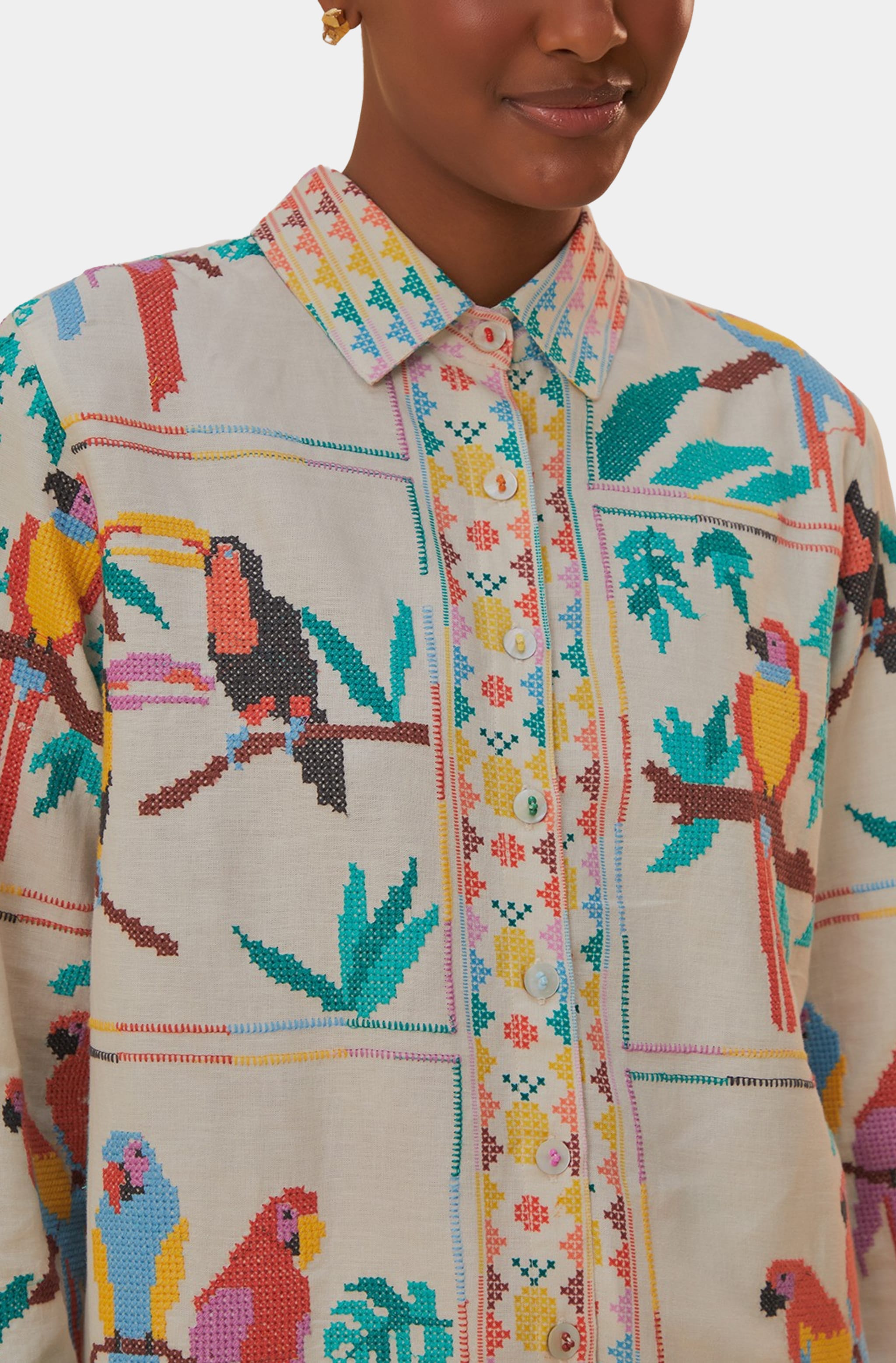 Tropical Stitch Long Sleeves Shirt