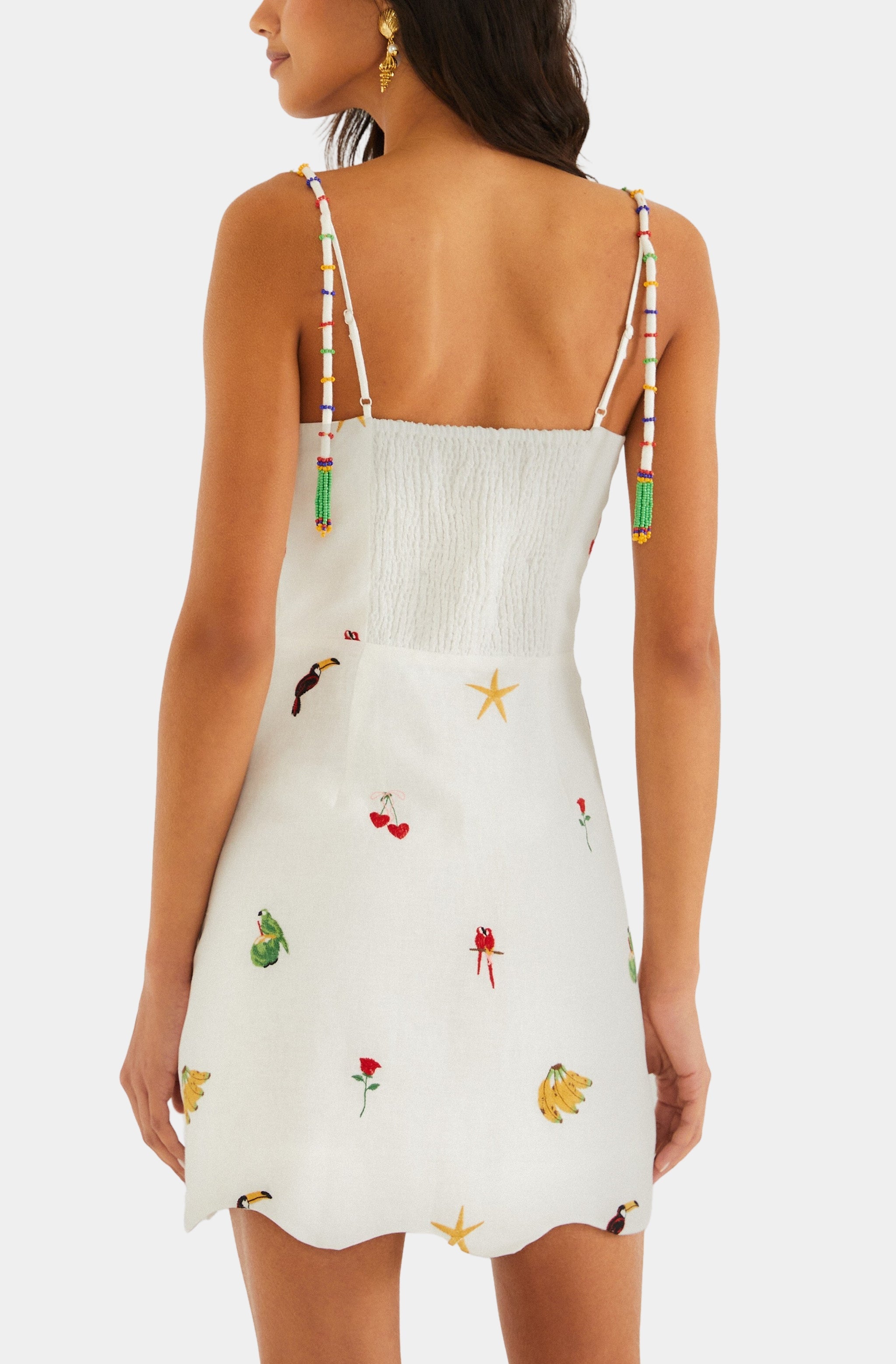 Cool Day Relaxed Off-White Sleeveless Mini Dress