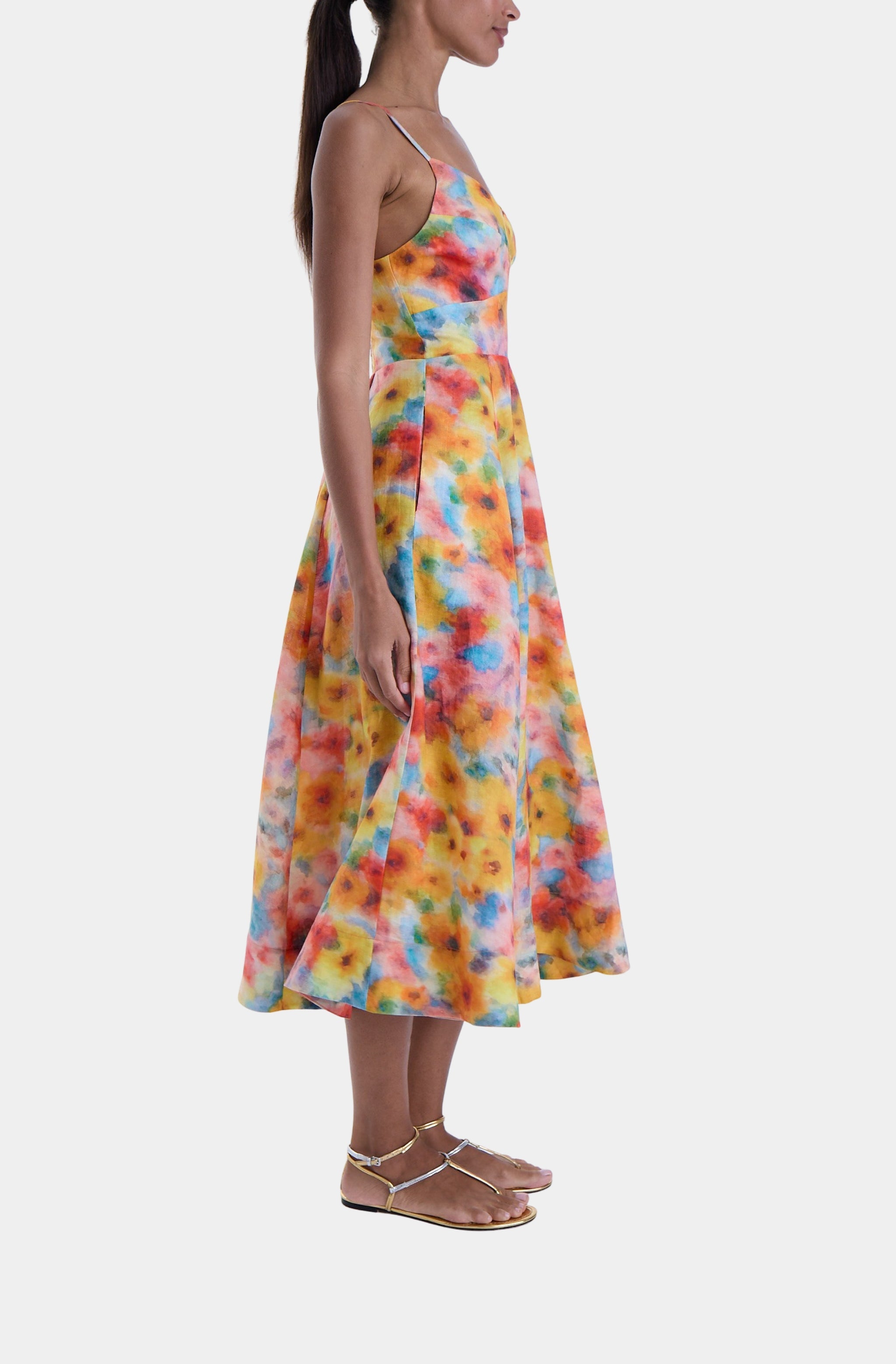 June Print Midi Dress